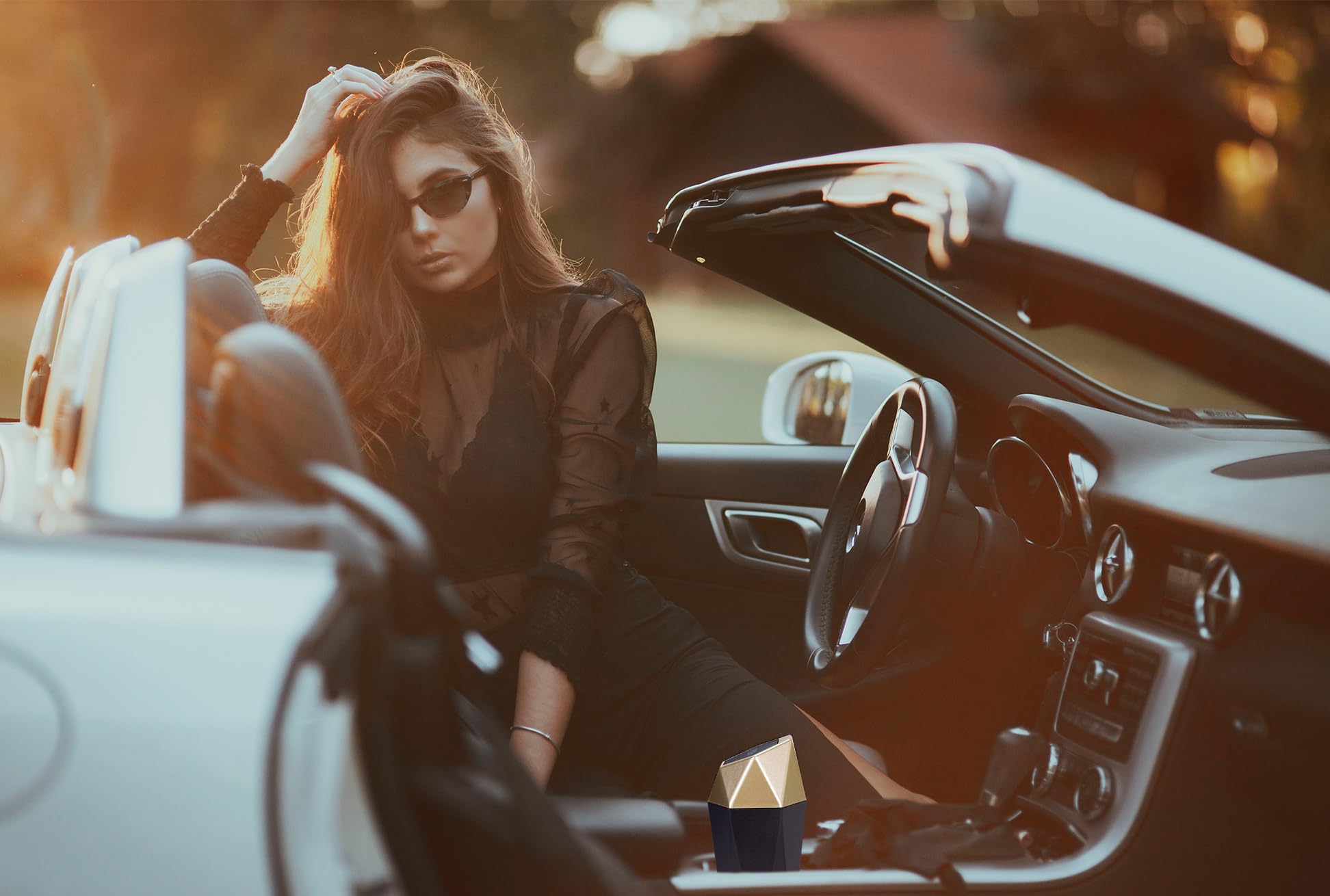 Ginsco Car Trash Can Cup Holder, 2 Pack Mini Car Trash Can With Lid, Car Accessories For Interior, Leakproof Small Trash Cup For