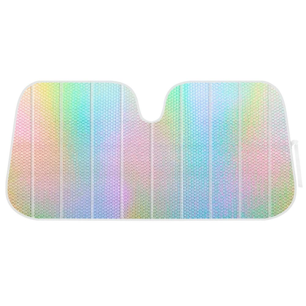 Bdk Iridescent Mermaid, Hologram Foil, Chameleon Front Windshield Sun Shade, Double Bubble Accordion Folding Auto Sunshade For C