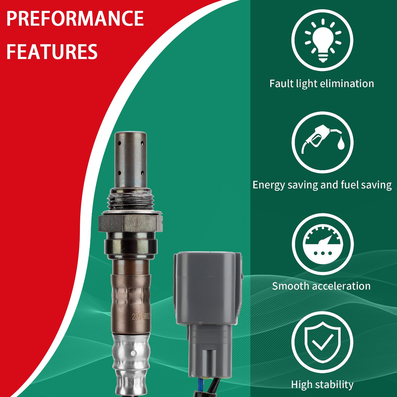 Necatuo 234-9002 Upstream O2 Oxygen Sensor Heated Air Fuel Ratio Compatible With Toyota 4Runner Tacoma 2.4L 2.7L 3.4L For 894673