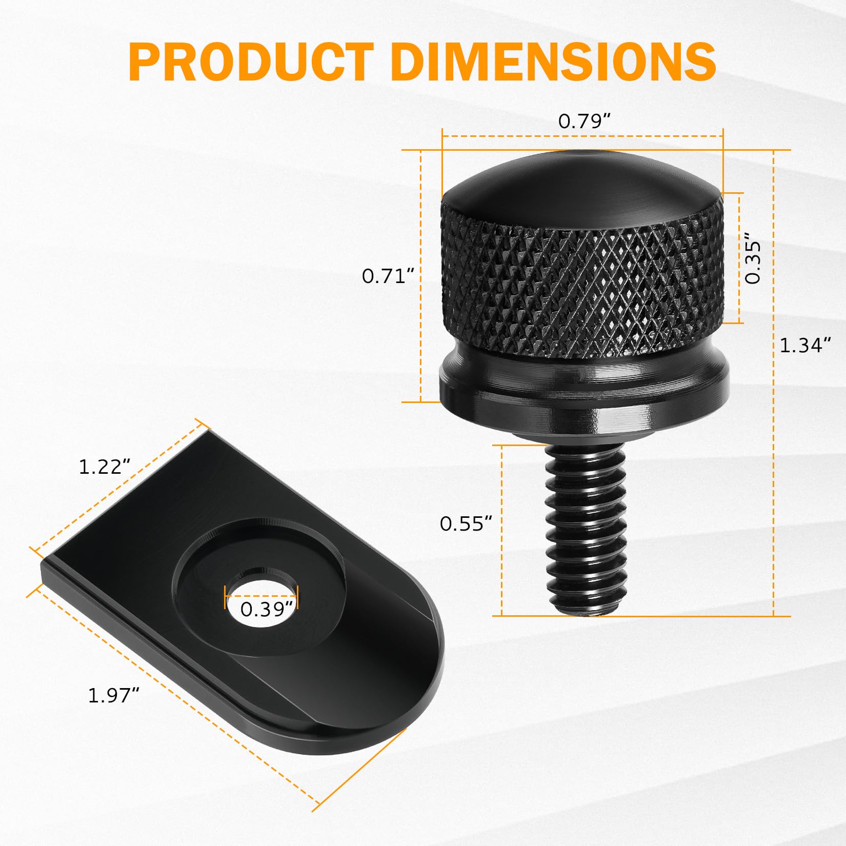 PBYMT Rear Seat Bolt Quick Release Seat Tab Cover Screws Hardware Kit Compatible for Harley Road King Street Electra Glide Dyna