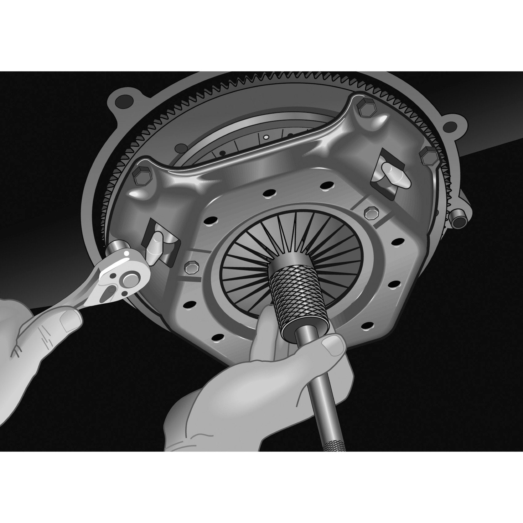 Powerbuilt Alltrade 648649 Kit 21 Clutch Pilot Sae/Mm Tool Set Silver