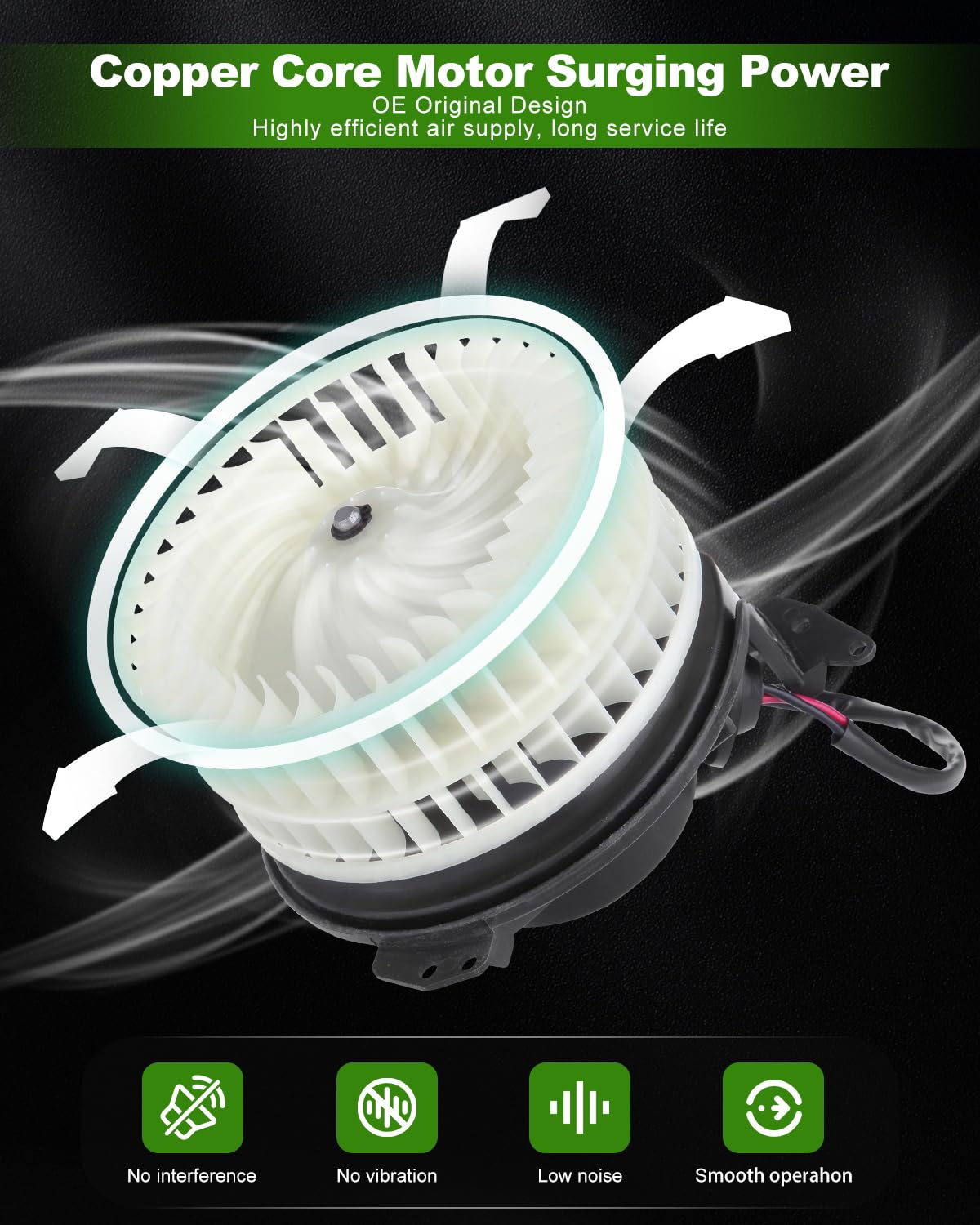 Scitoo Hvac Heater Blower Motor With Fan Cage Front 700069 For Chrysler 1996-2000,For Dodge 1996-2000,For Plymouth 1996-2000