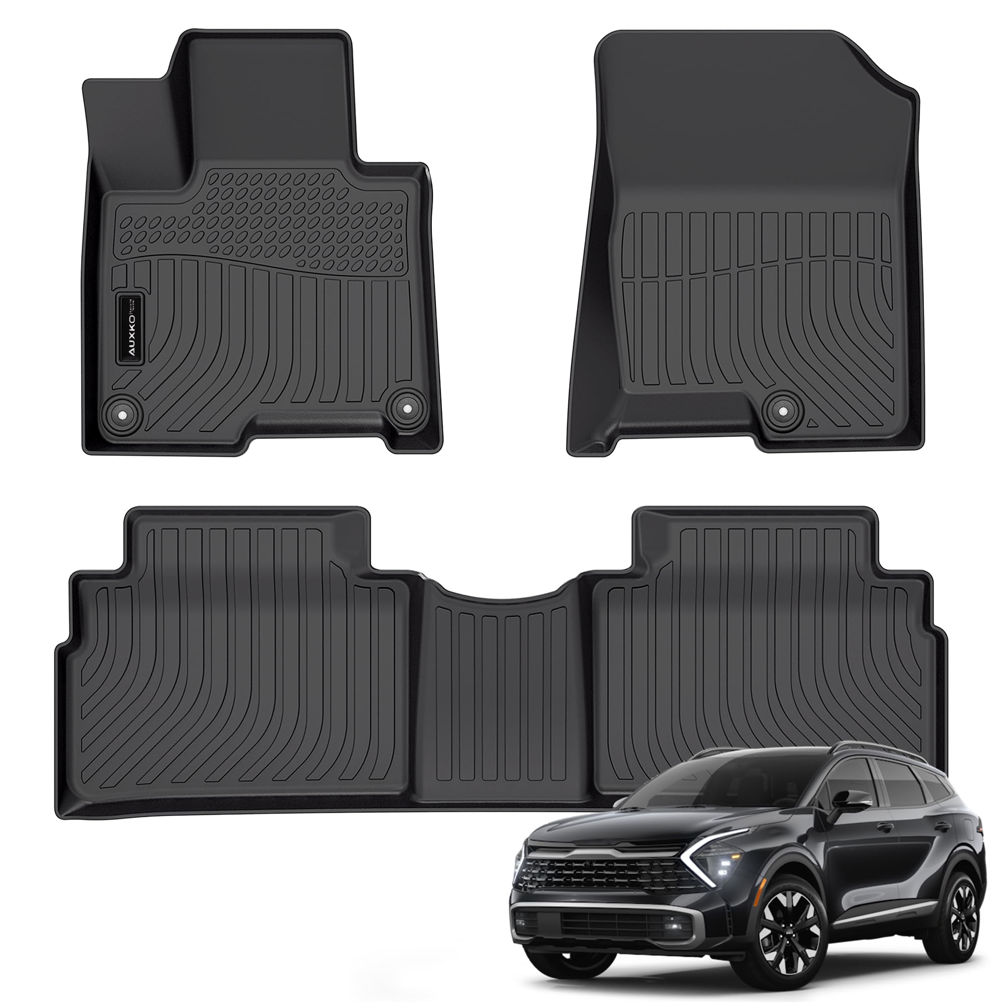 Auxko All Weather Floor Mats Fit For Kia Sportage 2023 2024 2025 Plug In Hybrid Tpe Rubber Liners Set Sportage Accessories All S