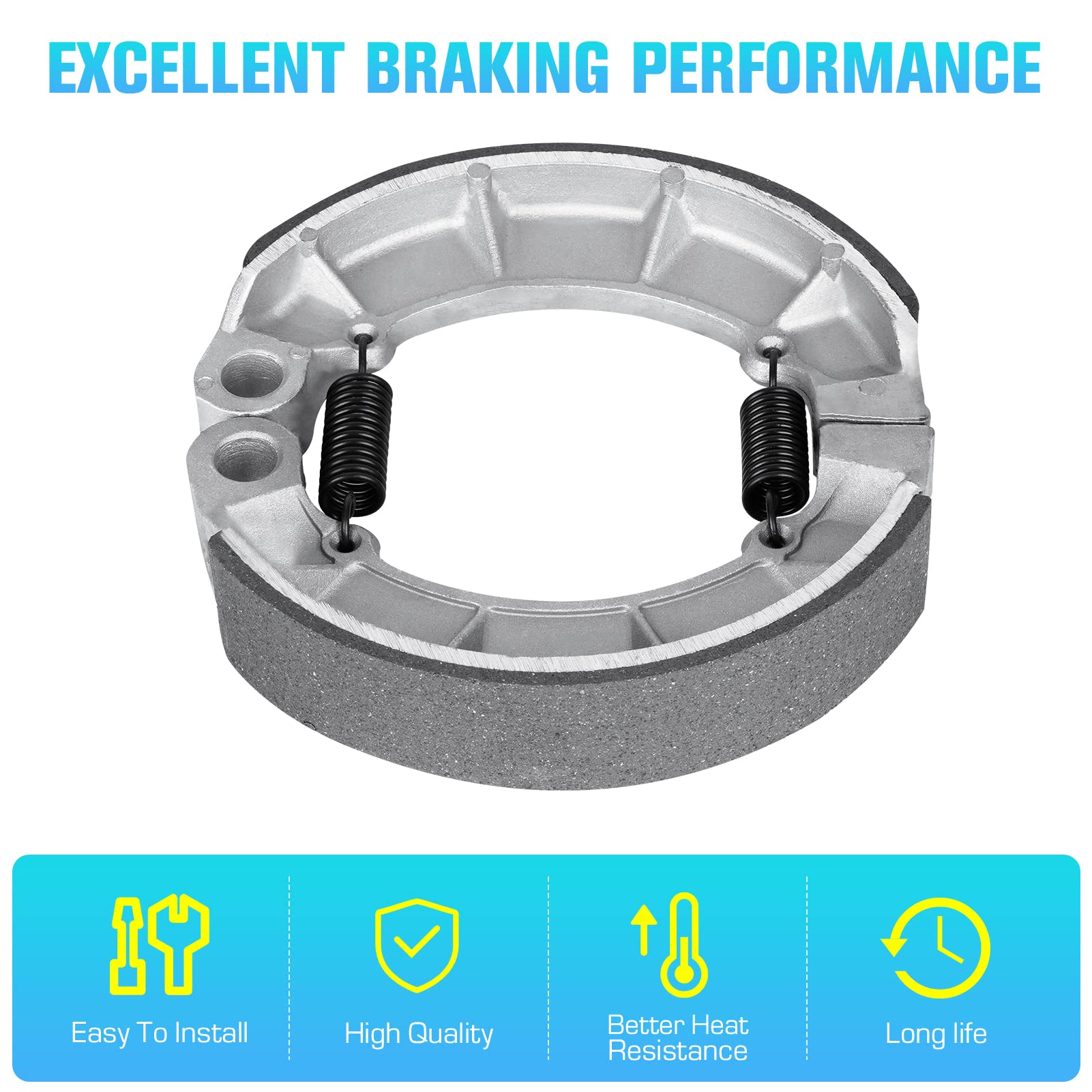 Front Brake Pads Rear Brakes Shoes For Honda Rubicon 500 Trx500 Fa/Faa 2005-2014, Fga Gpscape 2005-2008, Foreman 500 2X4 4X4 Fe Fm Fpe Fpm Tm 2005-2011 - 3 Set