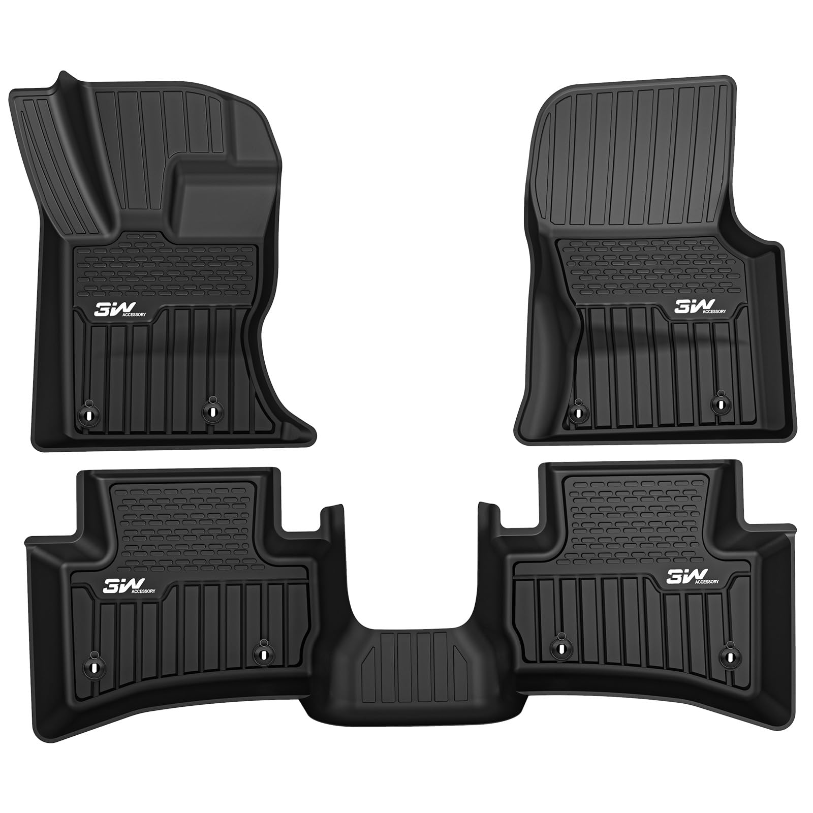3W Floor Mats Fit 2017-2025 Range Land Rover Velar/Jaguar F-Pace, Tpe All Weather Custom Fit Floor Liner For Range Rover Velar 1