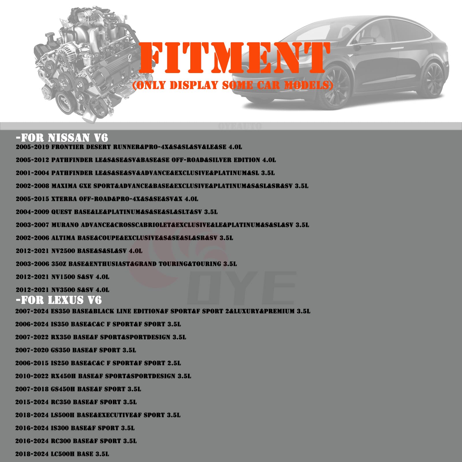 Oyeauto 6240 Iridium Spark Plug 6Pcs 22401-5M015 Plfr5A11 Compatible With Toyota 2002-2024,Bmw 2004-2015,Nissan 2000-2021,Lexus