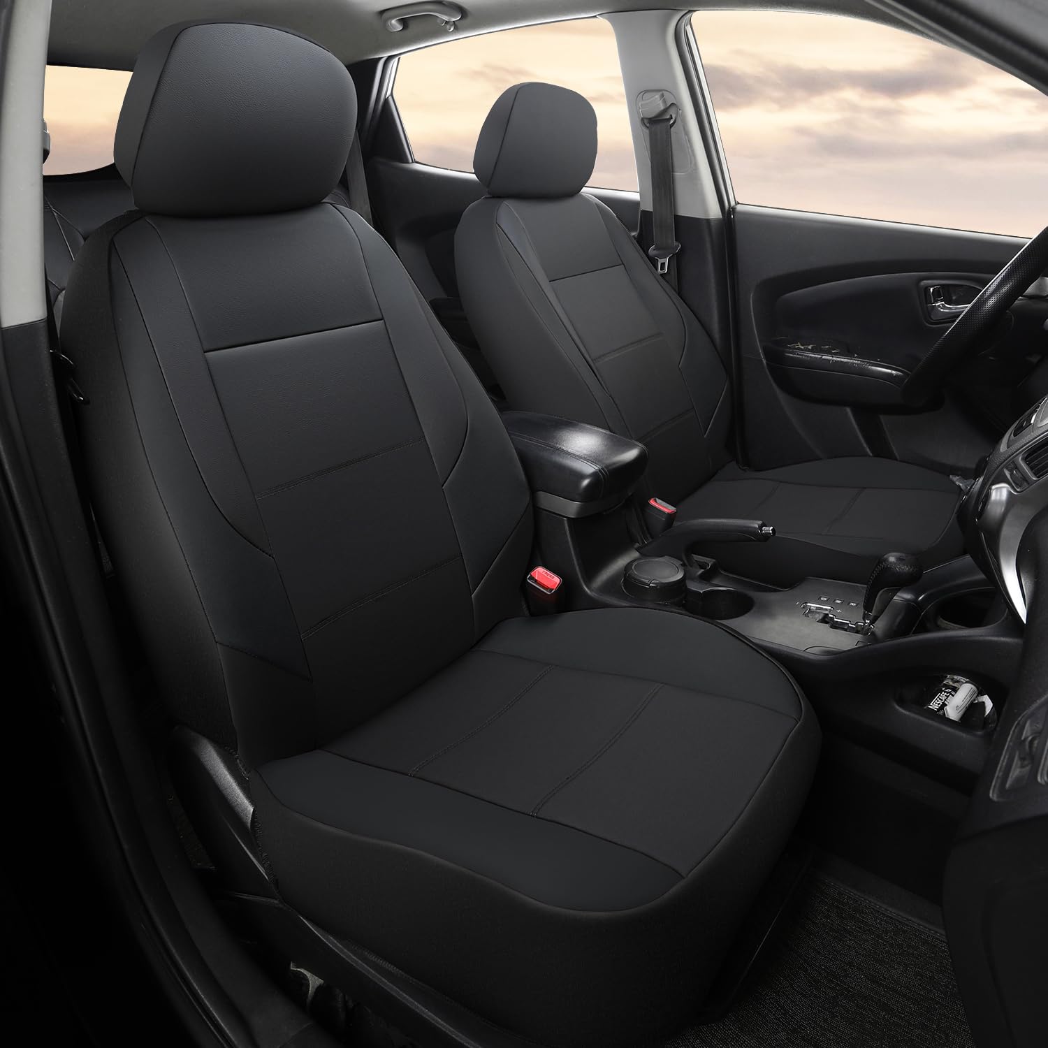 Giant Panda Front Car Seat Cover For Hyundai, Leather Bucket Seat Covers Custom Fit Hyundai Sonata Elantra Santa Fe Tucson Accen