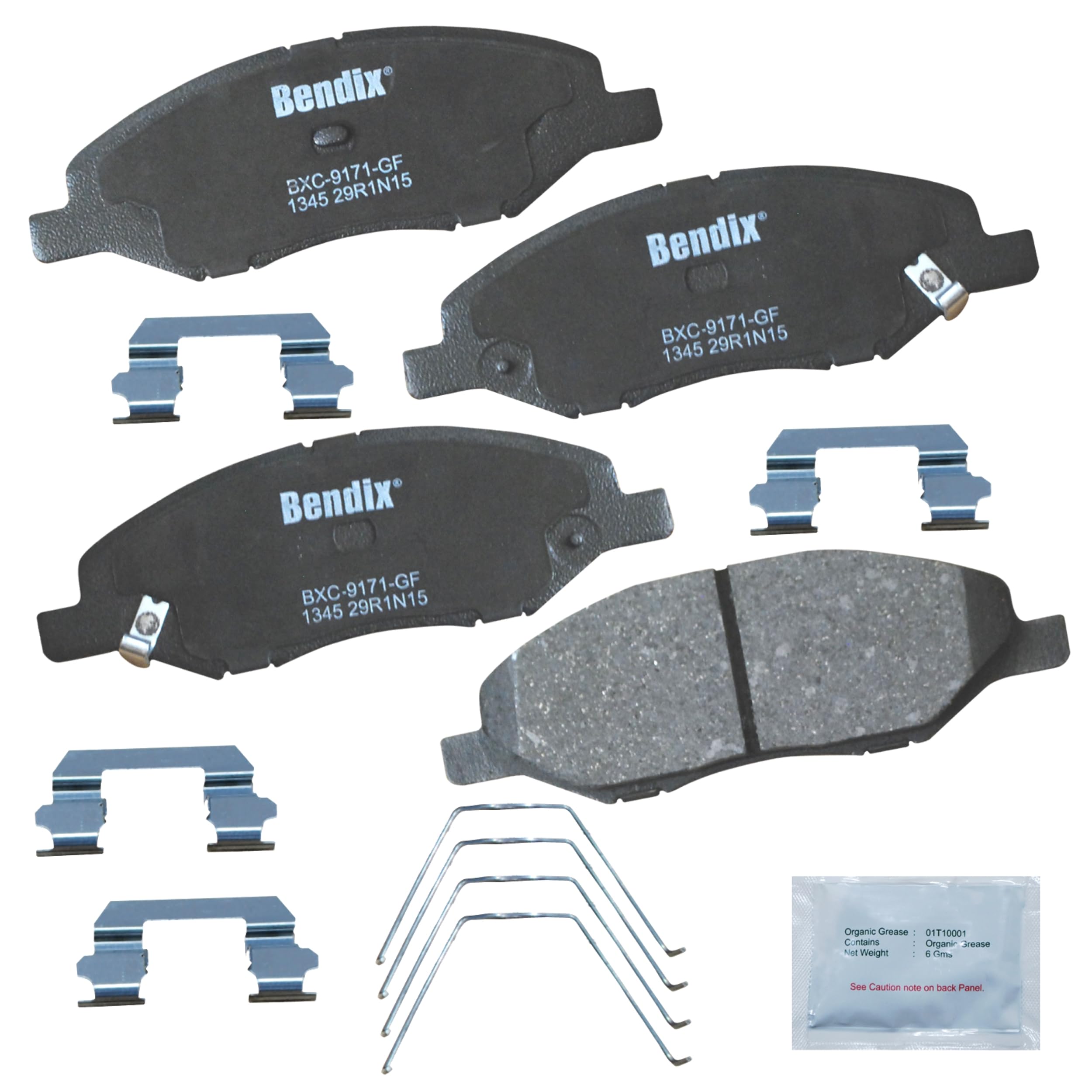 Bendix Ceramic Front Brake Pads CFC1345 for Nissan Tiida (2007-2011, 2016-2018) & Versa 1.6 Base (2008-201