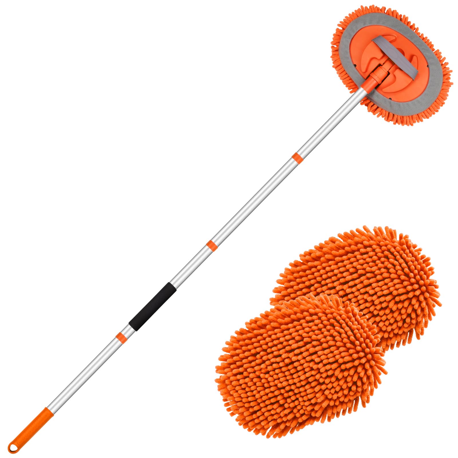 Ordenado 62 '' Car Wash Brush Kit Mitt Mop Sponge With Long Handle Chenille Microfiber Car Cleaning Brush Kit Supplies Car Washi