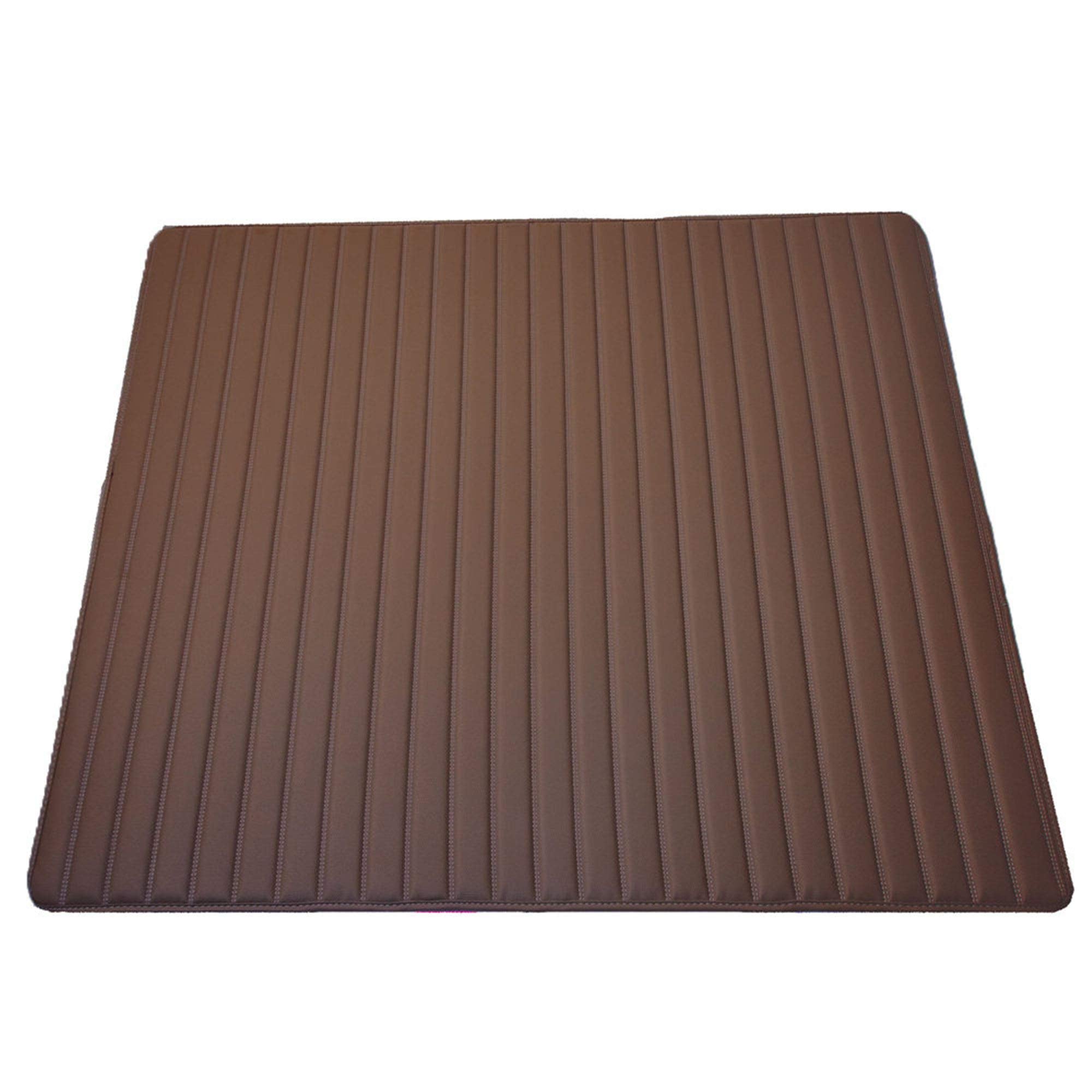Fh Group F16500 Deluxe Heavy-Duty Faux Leather Flat Stripe Multi-Purpose Cargo Liner 46'' (Brown) With Gift - Universal Fit For