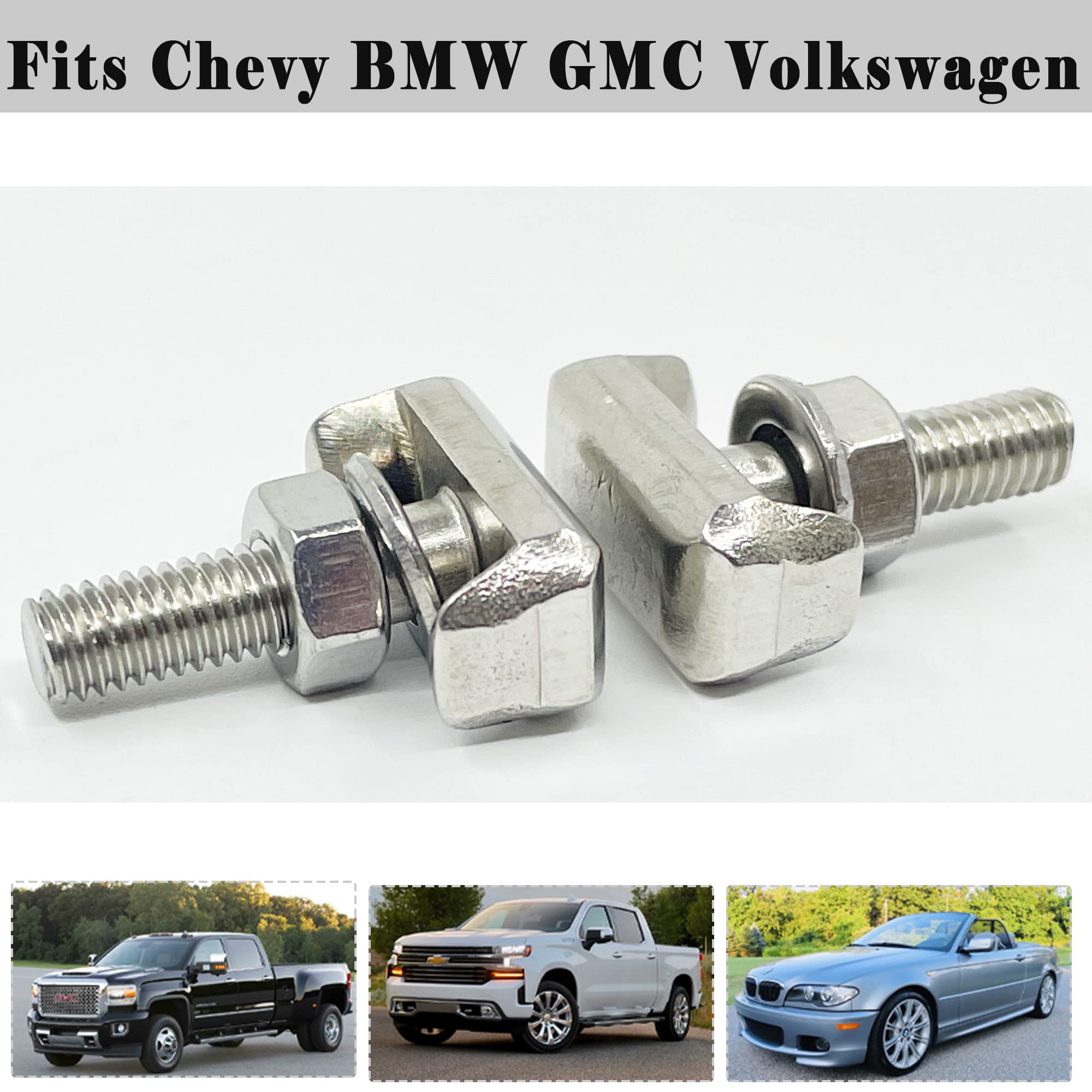 2 Pack 19116852 Battery Terminal T-Bolt Compatible With Chevy Bmw Gmc Volkswagen 64740 Battery Cable Tensioner Bolt Kit 6X0915138 61128373946