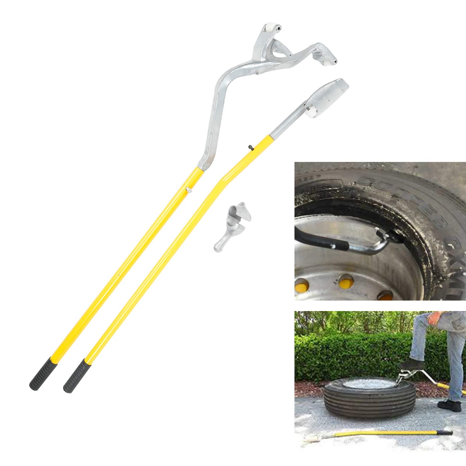Blackhorse-Racing 22.5'' To 24.5'' Tire Changer Mount Demount Removal Tool Tubeless Truck Extra Bead Keeper Yellow
