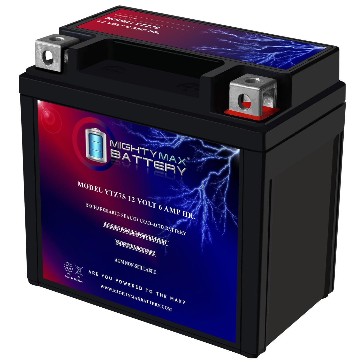 Mighty Max Battery YTZ7S 12V 6AH Battery for Honda 50 CHF50 Metropolitan, II, SP 02-12