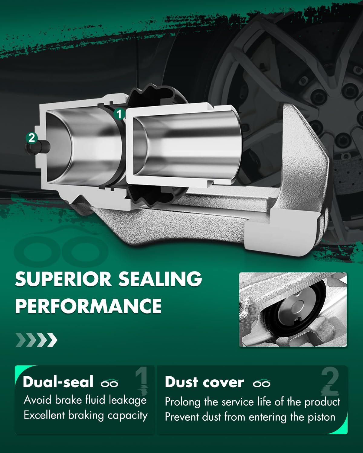 Scitoo 19B6789 19B6788 Rear Left & Right Disc Brake Calipers Assembly W/Bracket For Hyundai For Elantra Gt/For Veloster,For Kia