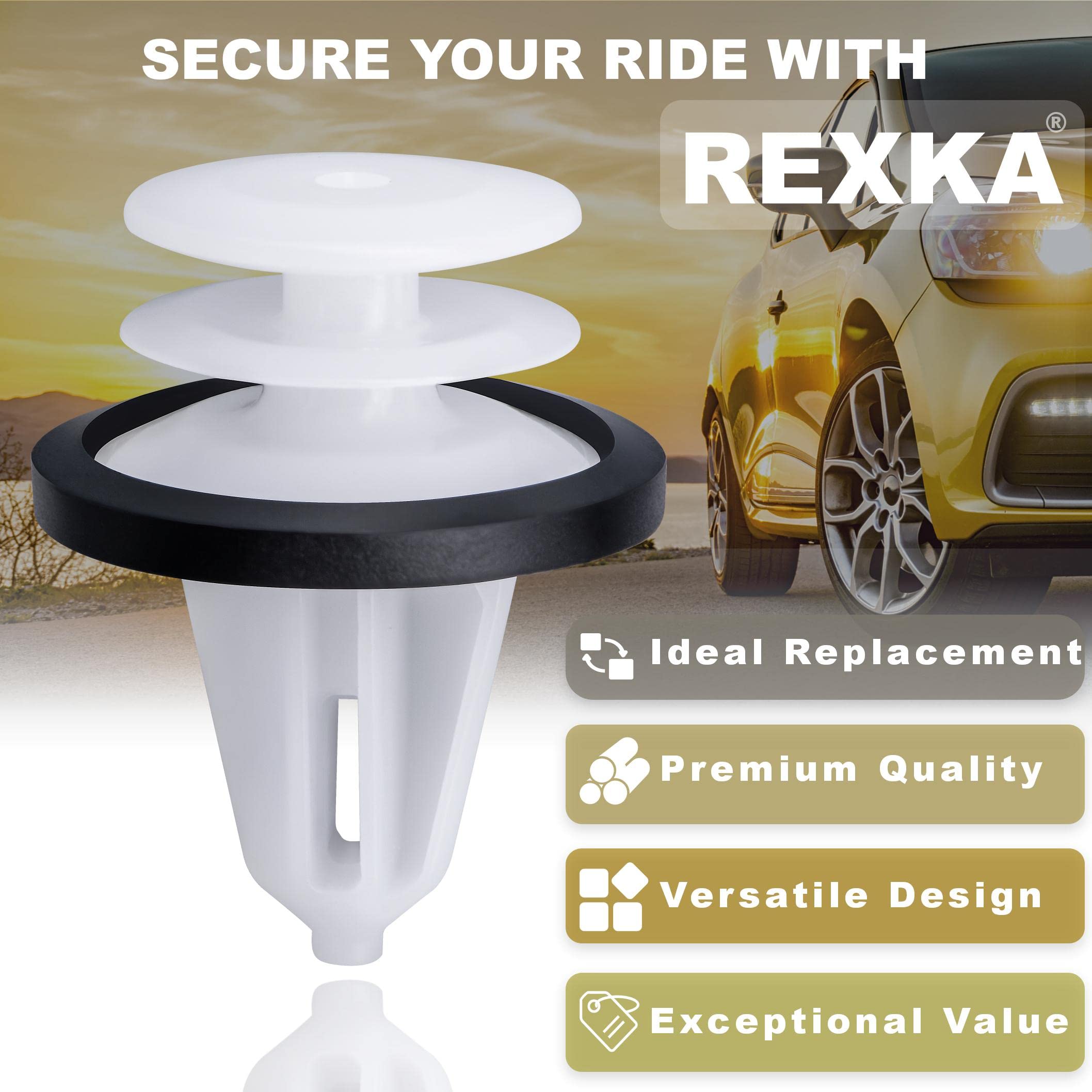 Rexka 31Pcs Door Panel Retainer Clip For Ford W713297-S300 C-Max Edge Escape Explorer F-150 Mustang Focus Flex Fusion Taurus Lin