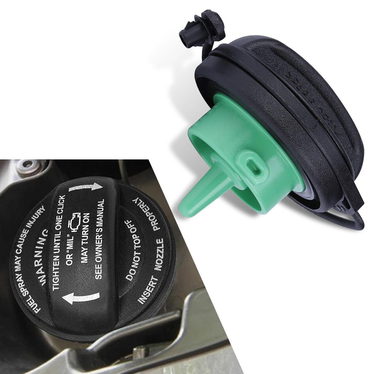 DYEKNEE 1 PC Car Sealed Fuel Cap, OEM #8K0201550N, 3C0201550N, 3C8201550E, A5A4Q5CC Accessories, Compatible with 2006-2010 VW Pa