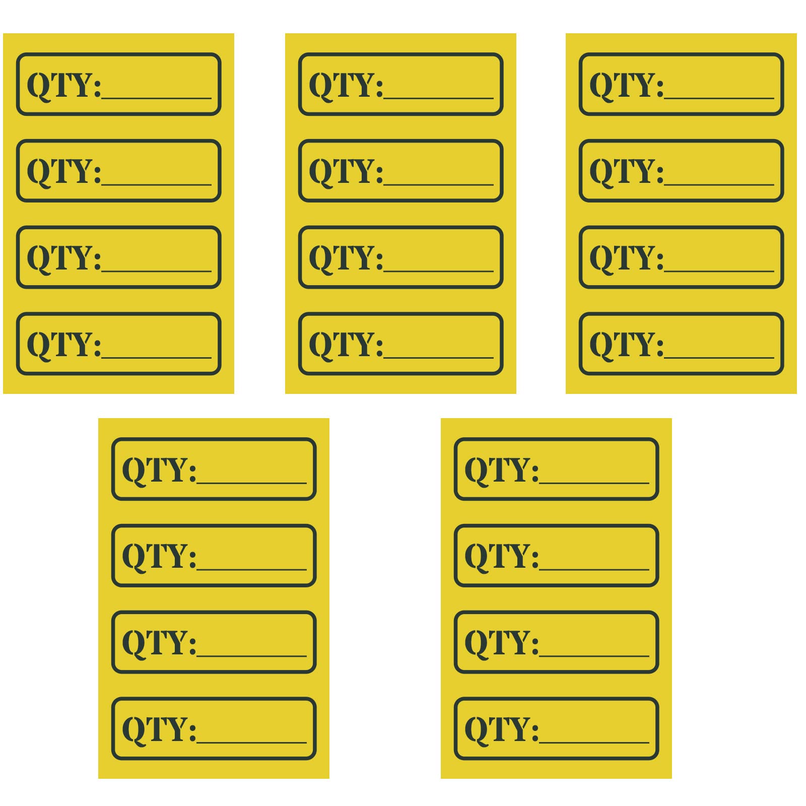Aolamegs Weatherproof Quantity Decal Labels-Identify The Number Of Bullets In The Ammo Can,Qty Marker Vinyl Sticker For Ammo Storage Boxes(20 Pack/5 Sheets)