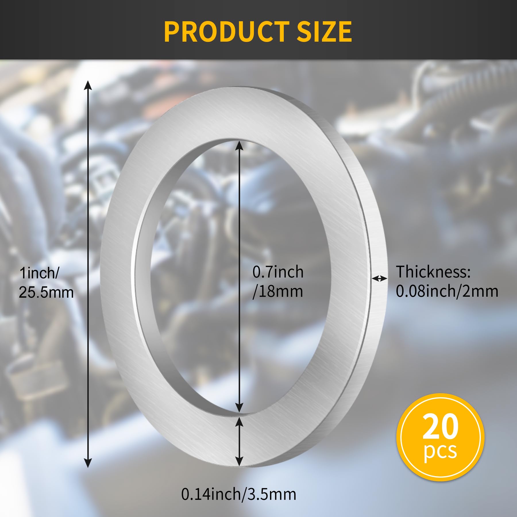 luxlead 20 PCS Transmission Drain/Fill Plug Crush Washer Gaskets for Rear Differential Fluid Change, Compatible with Hon-da Acco