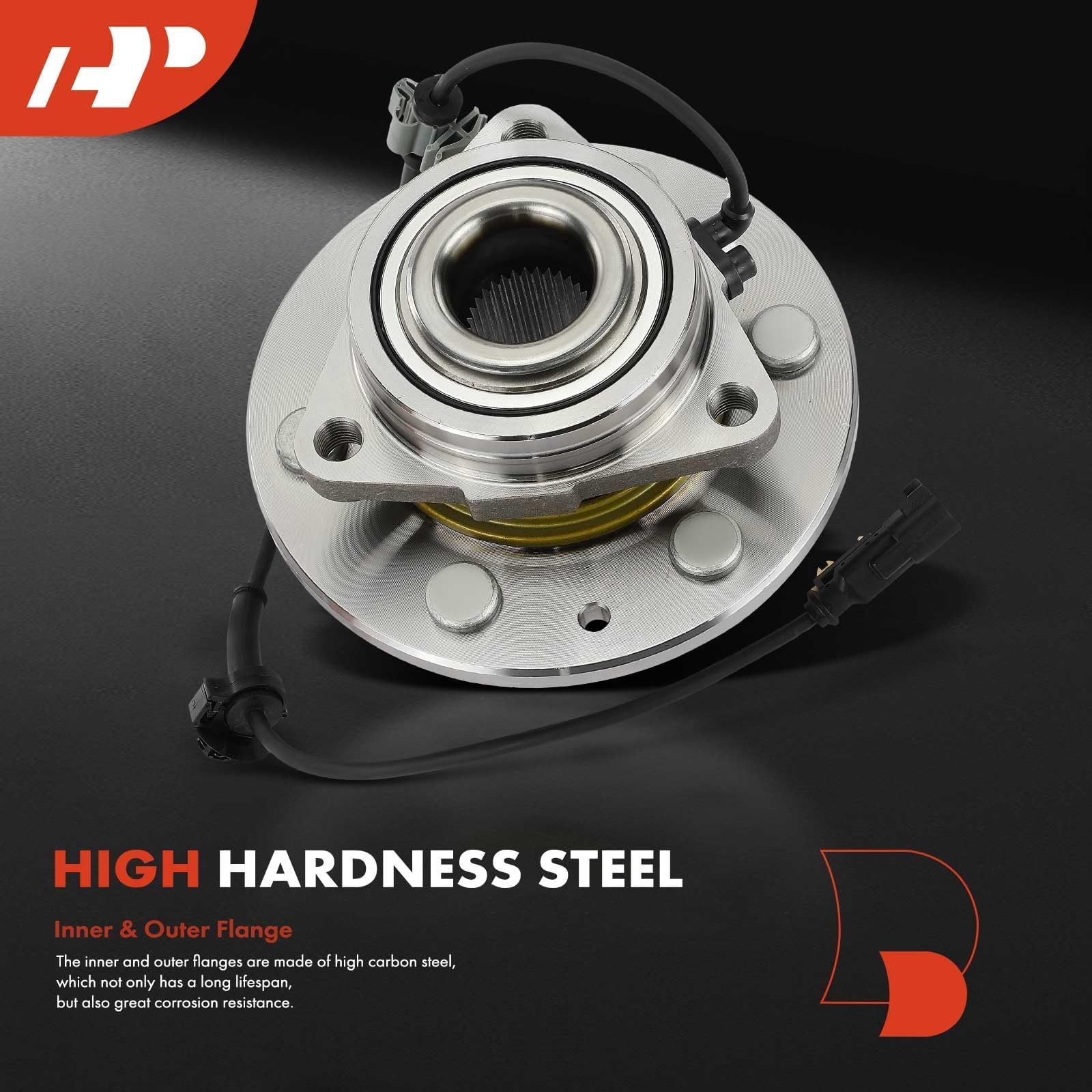 A-Premium 2 X Front Wheel Bearing And Hub Assembly For Chevy Gmc Cadillac - Silverado 1500, Sierra 1500, Suburban, Yukon, Escalade, Xts, 4Wd Only & With Abs & 6-Lug