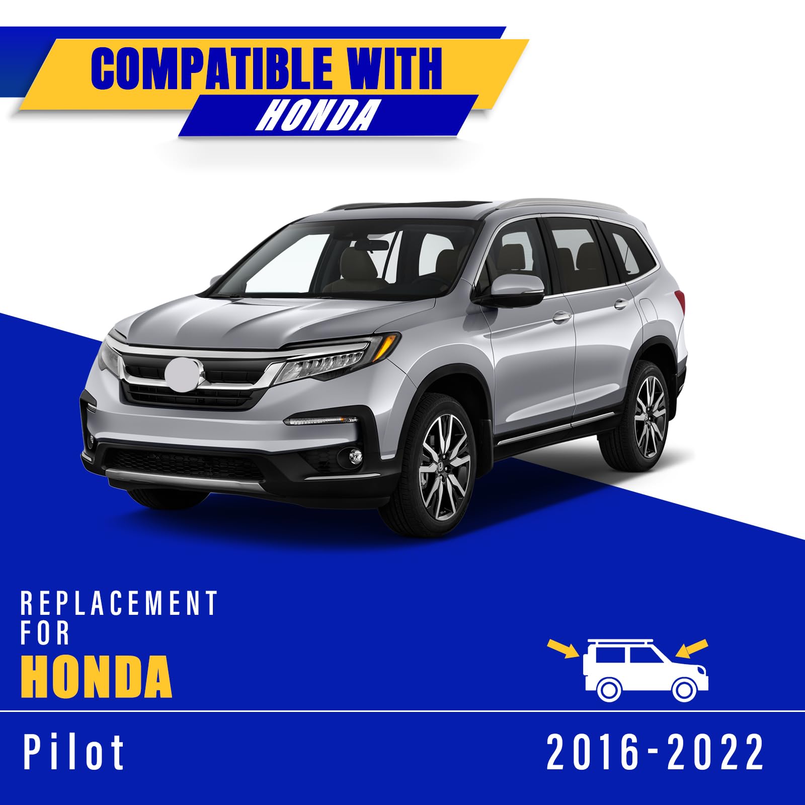 3 Wipers Replacement For 2016-2021 Honda Pilot, Windshield Wiper Blades Original Equipment Replacement - 26''/24''/14'' (Set Of