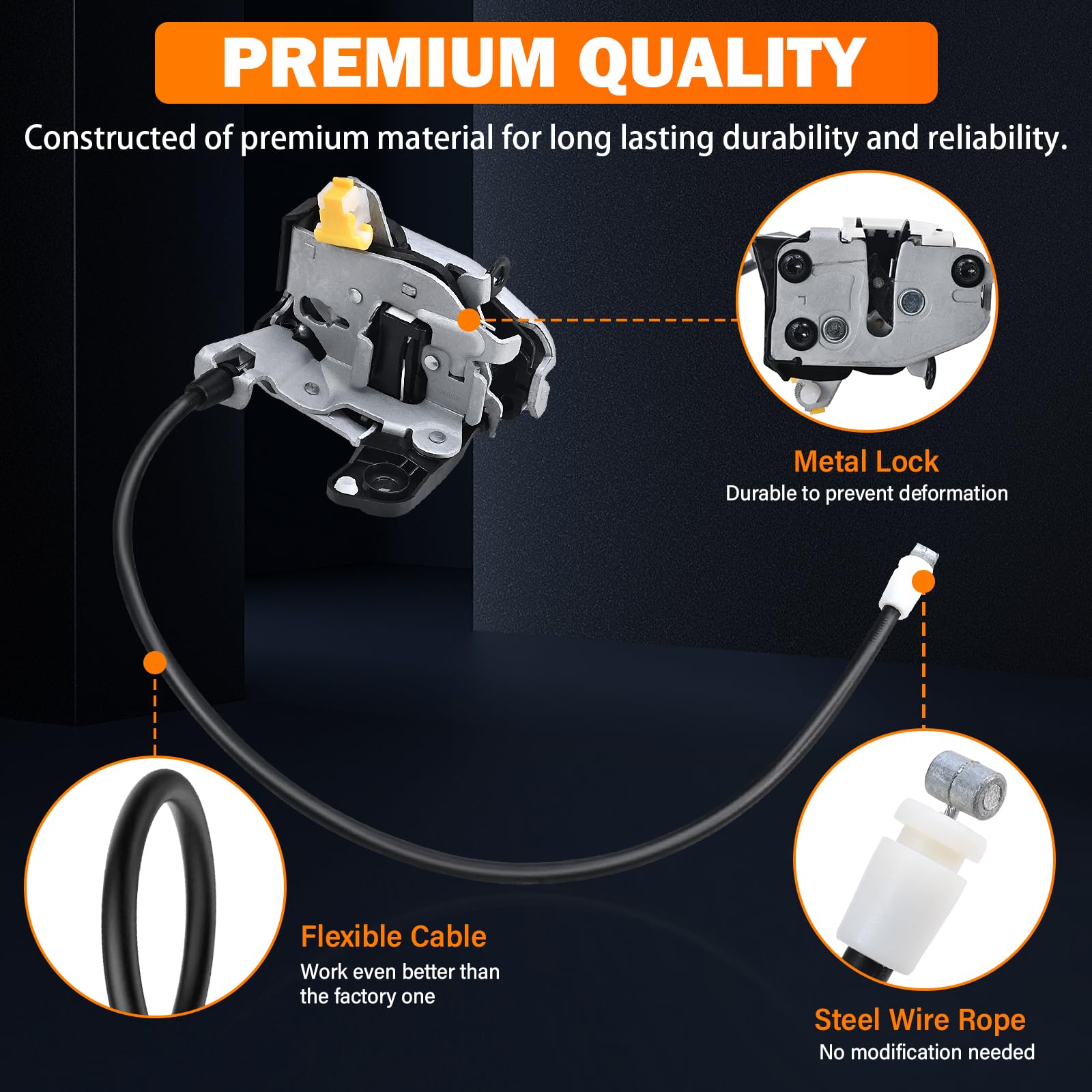 Door Lock Latch Assembly Front Left Driver Side For 1996-2019 Ford E150 E250 E350 E450 Econoline Van Replace 6C2Z-1521813-A, 6C2