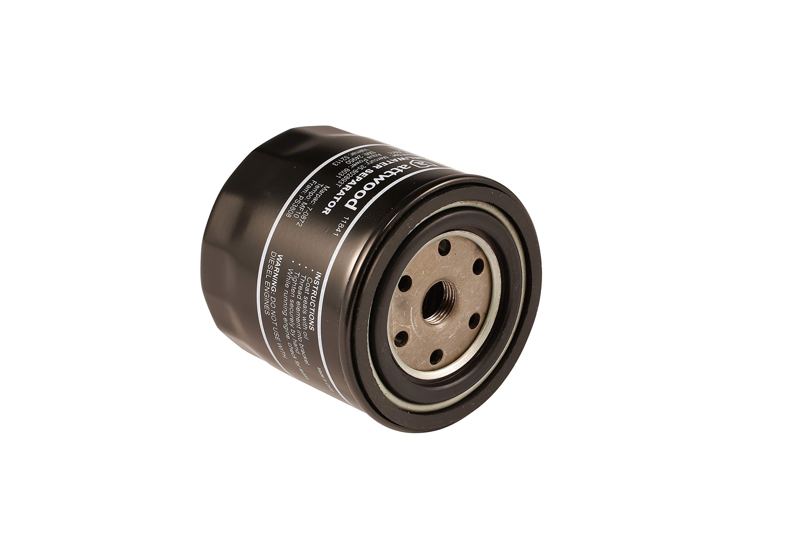 Attwood 11841-4 Universal 10-Micron Fuel/Water Separator Filter With Double Gasket