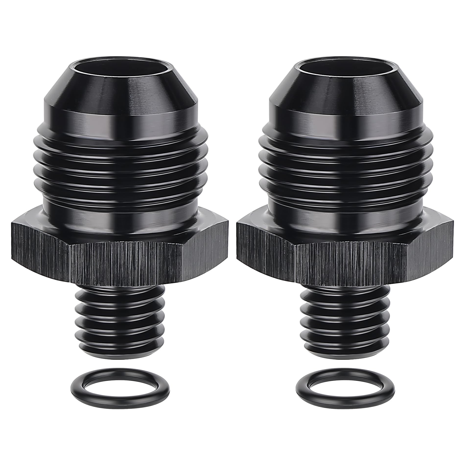 Evil Energy 8An Male Flare To M10 X 1.5Mm Male Metric Fitting Adapter Aluminium Alloy 2Pcs