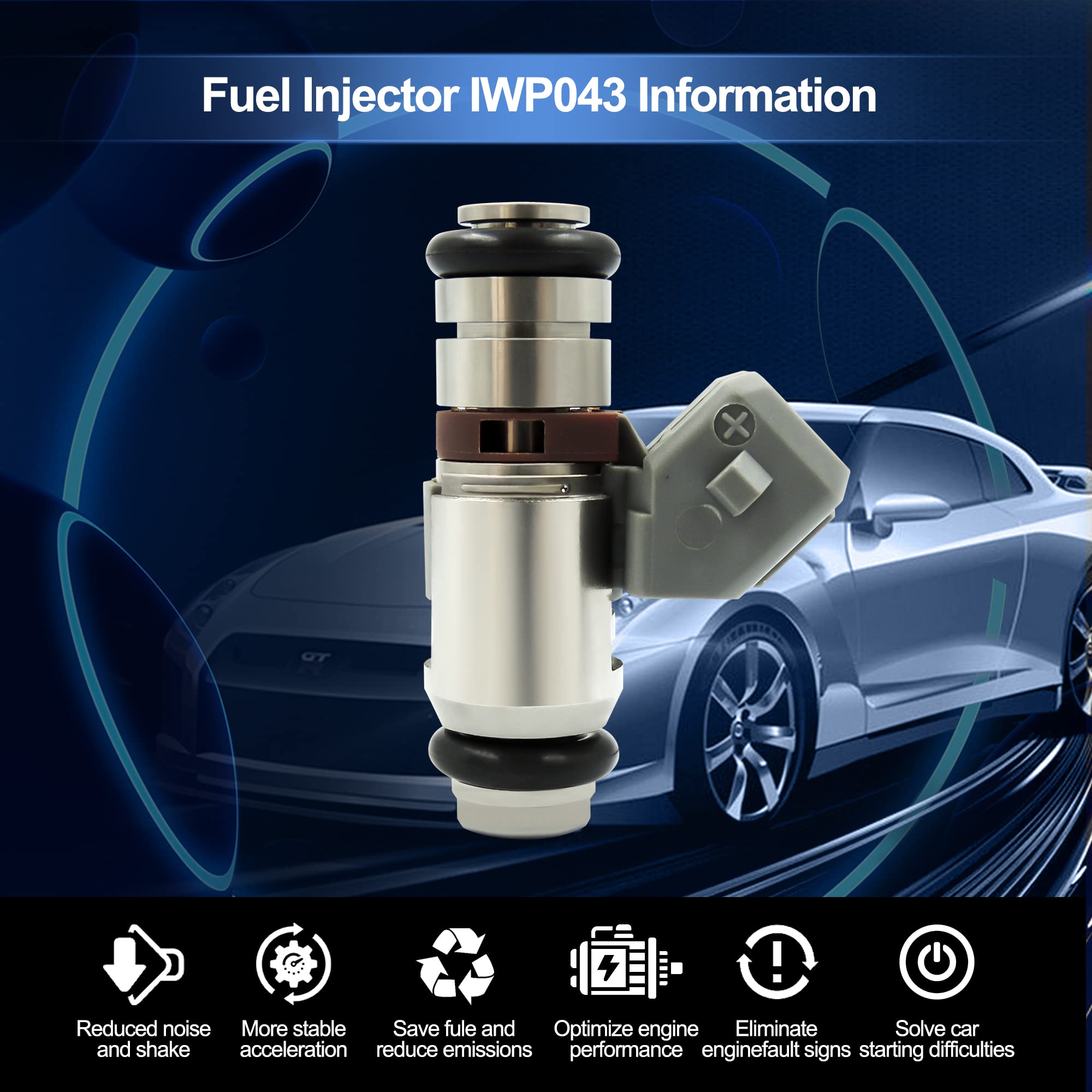 HiSport IWP043 Racing Fuel Injectors for Ducati Monster 696 SS800 M620 Weber Marelli - Pack of 2