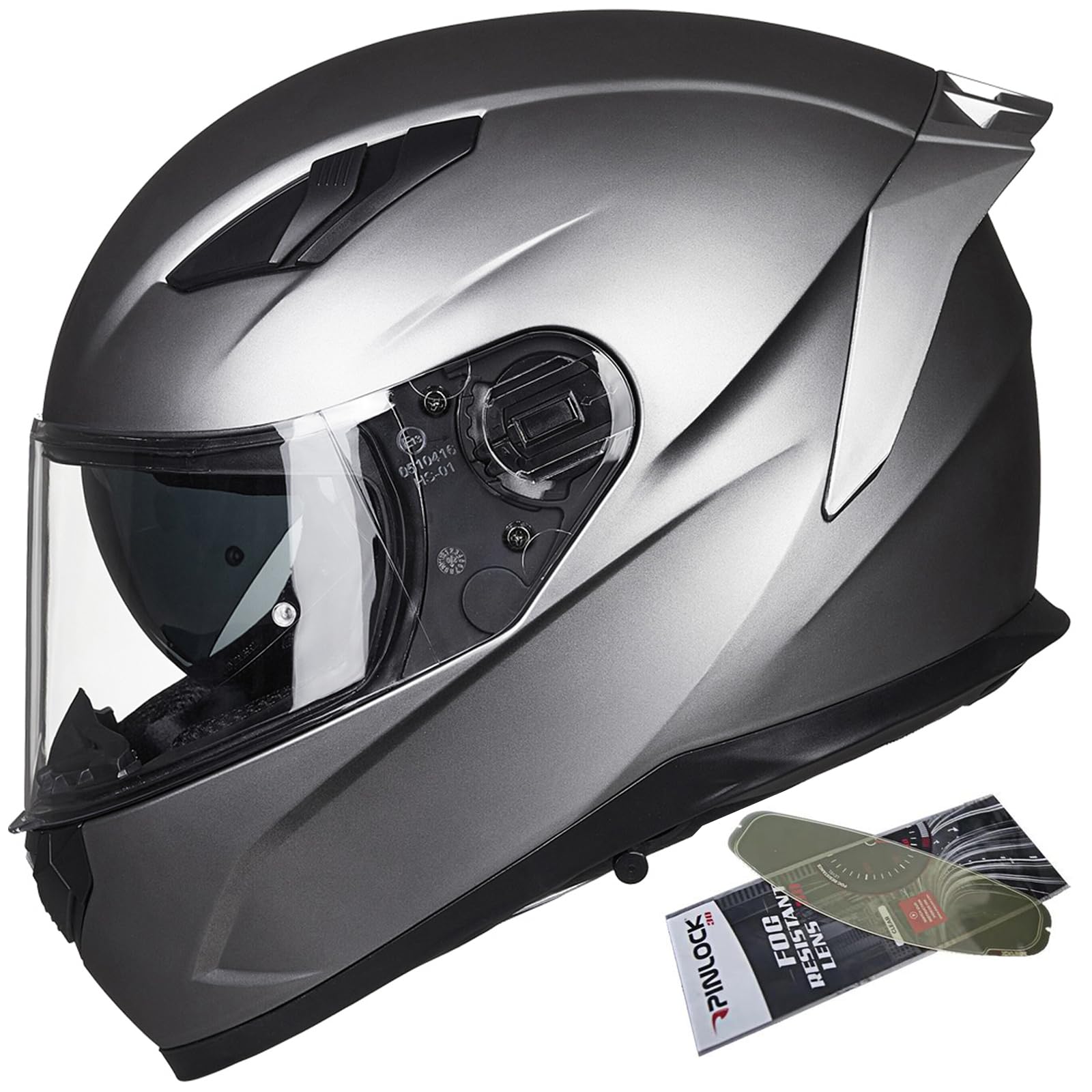 Ilm Motorcycle Snowmobile Full Face Helmet Pinlock Insert Anti-Fog Dual Visor Motocross Atv Casco For Men Women Dot Model-129 (G