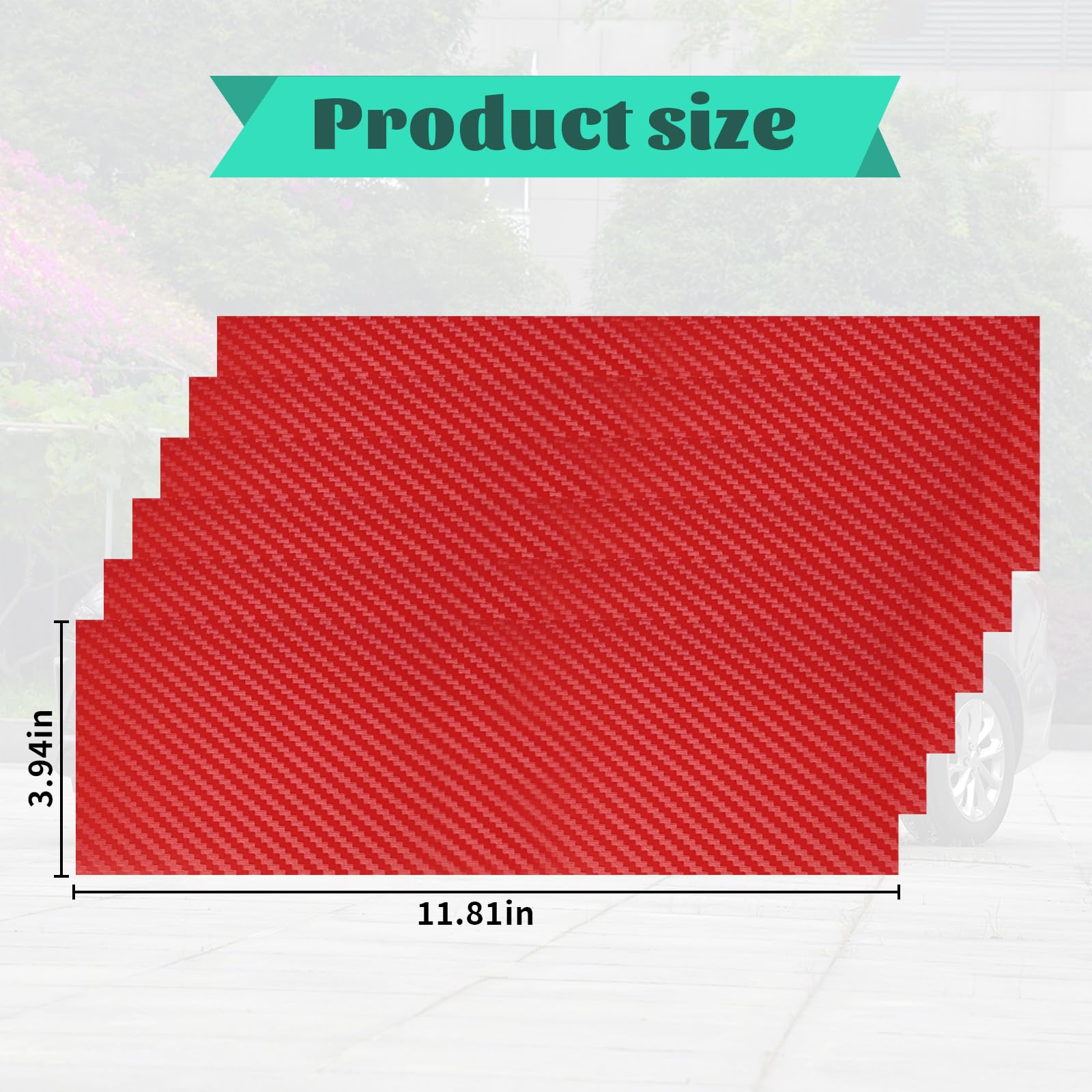 Blakaya Compatible With Carbon Fiber Vinyl Wrap 11.8'' X 4'' Chevy Bowtie Emblem Wrap Kit With Spatula And Cutter 6 Pcs Universa