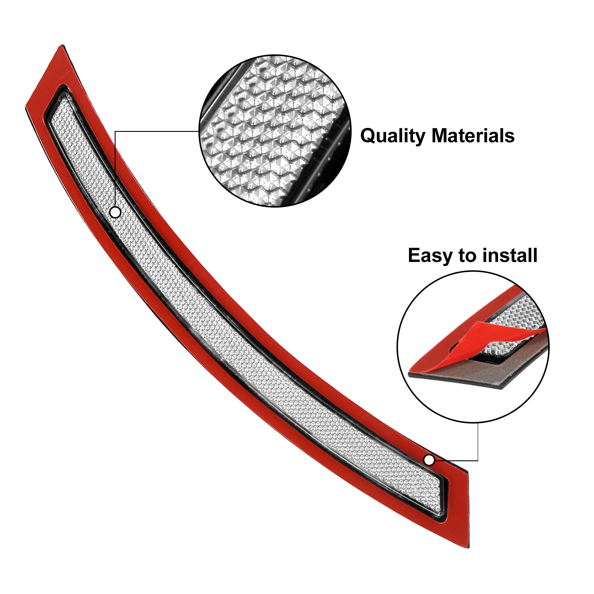 X AUTOHAUX Pair 63147290093 63147290094 Front Bumper Reflector Side Marker for BMW F15 F85 X5 M 2014-2017 Replace Original Refle