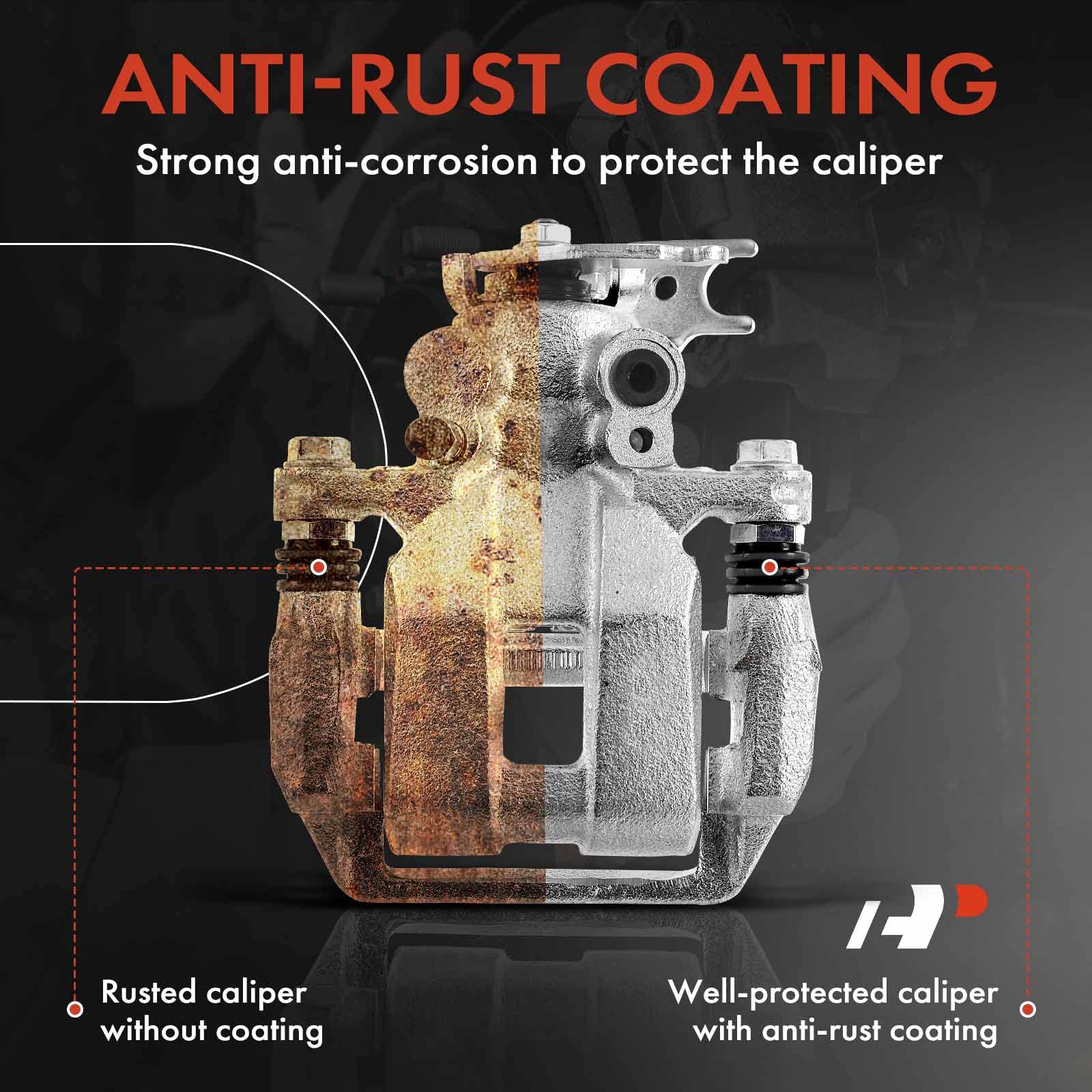 A-Premium Disc Brake Caliper Assembly With Bracket Compatible With Select Mazda Models - 5 2006-2010/2012-2015, L4 2.3L, L4 2.5L - Rear Left Driver Side