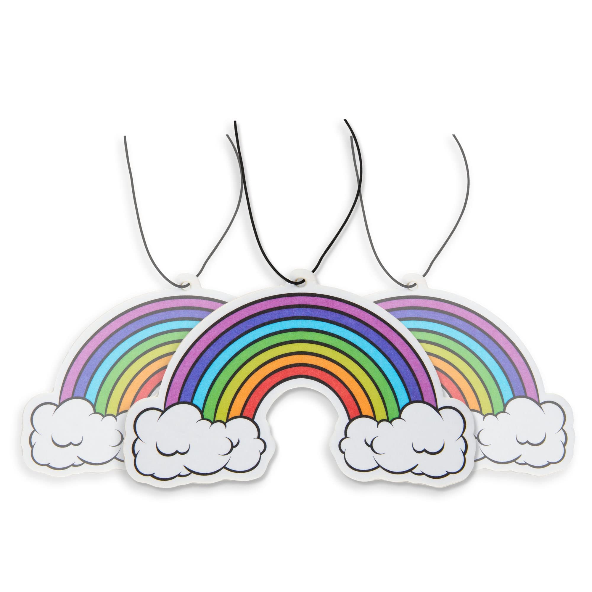 Rainbow Car Air Freshener 3 Pack Scented With Essential Oils By Fresh Fresheners