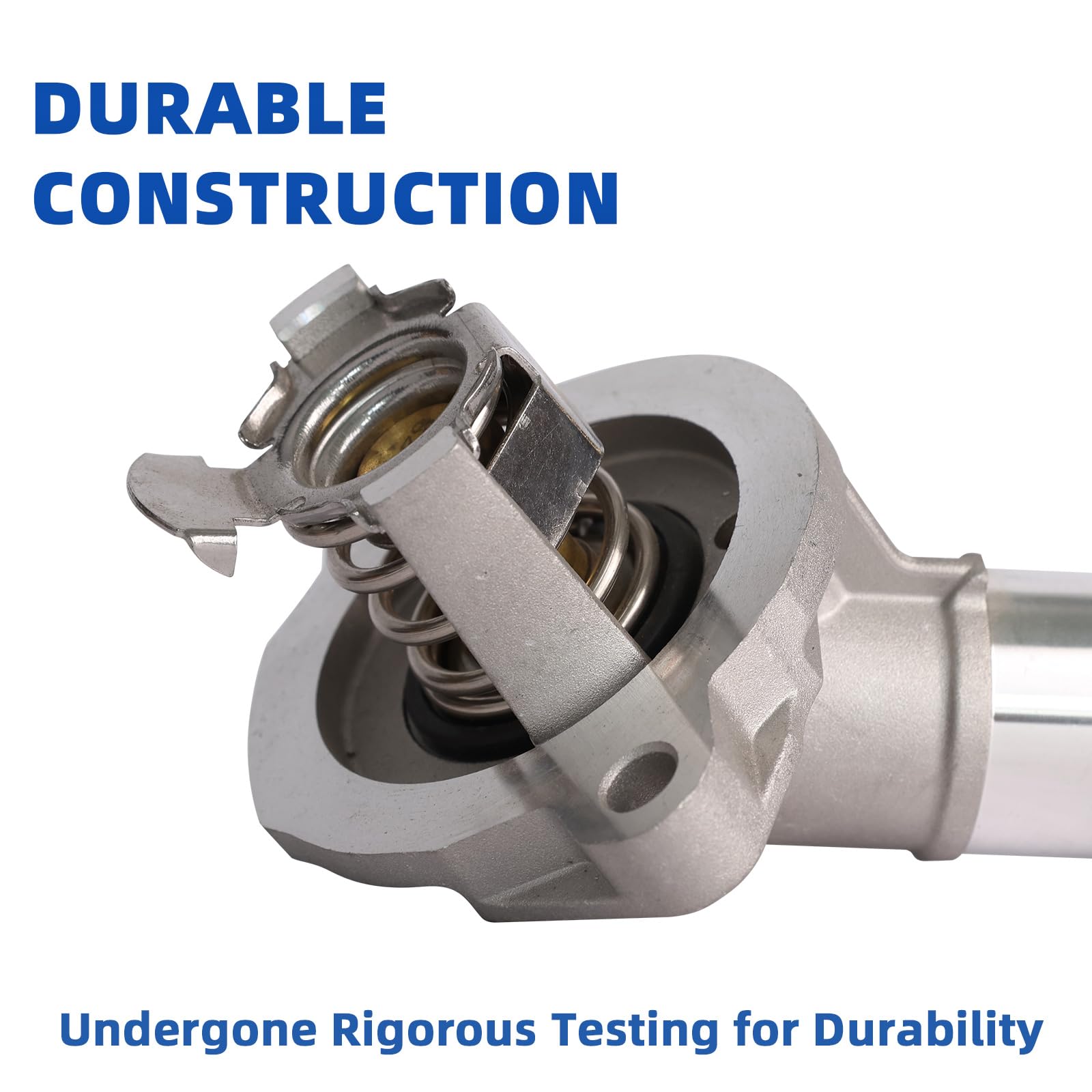 Mitzone Aluminum Engine Coolant Thermostat Housing Assembly Compatible With 2016-2019 Chevy Cruze 2018-2023 Equinox 2016-2022 Bu