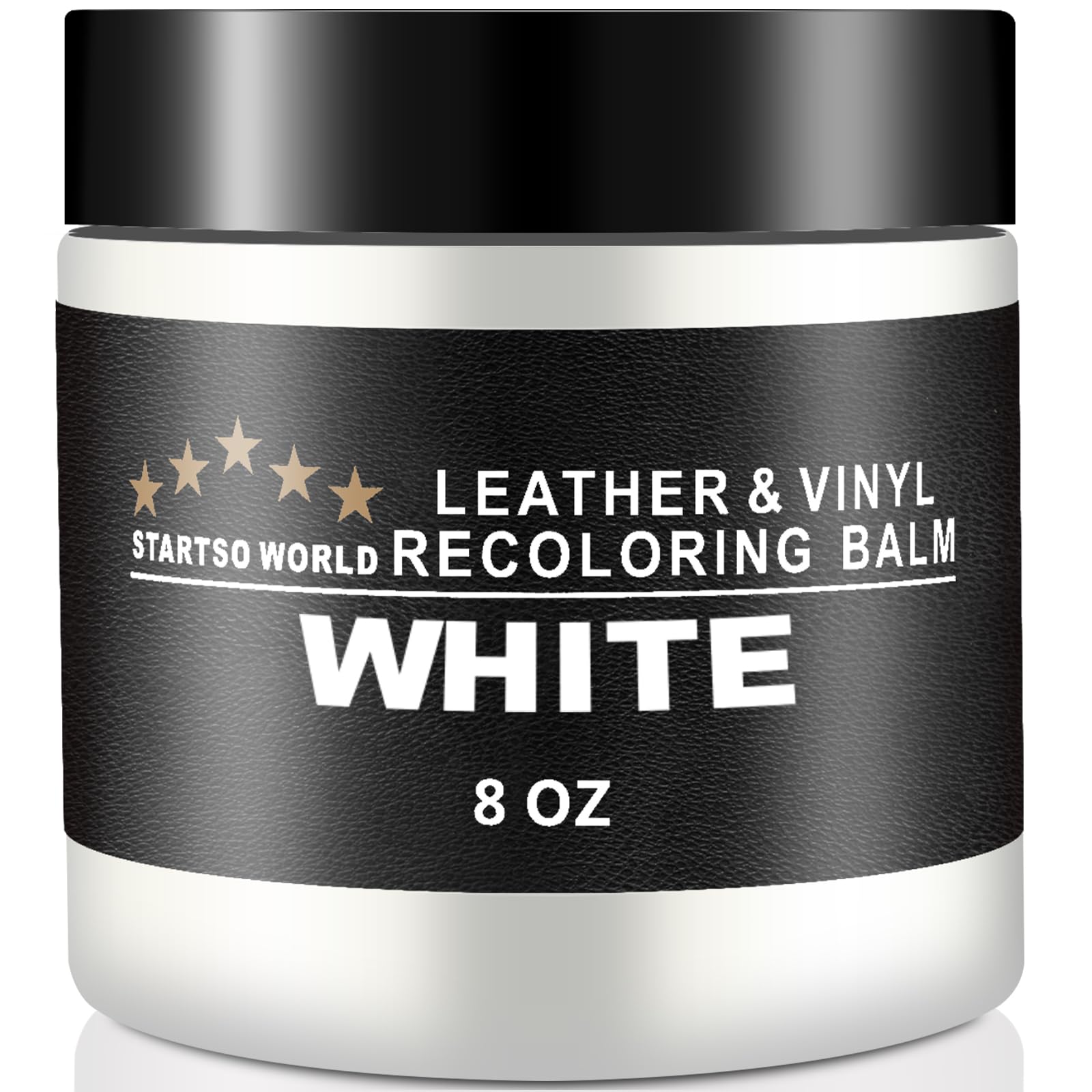 Startso World Leather-Recoloring-Balm-Repair-Cream-Kit For Restoration White Couches, Sofa, Furniture Color Dye Restorer - 8Oz