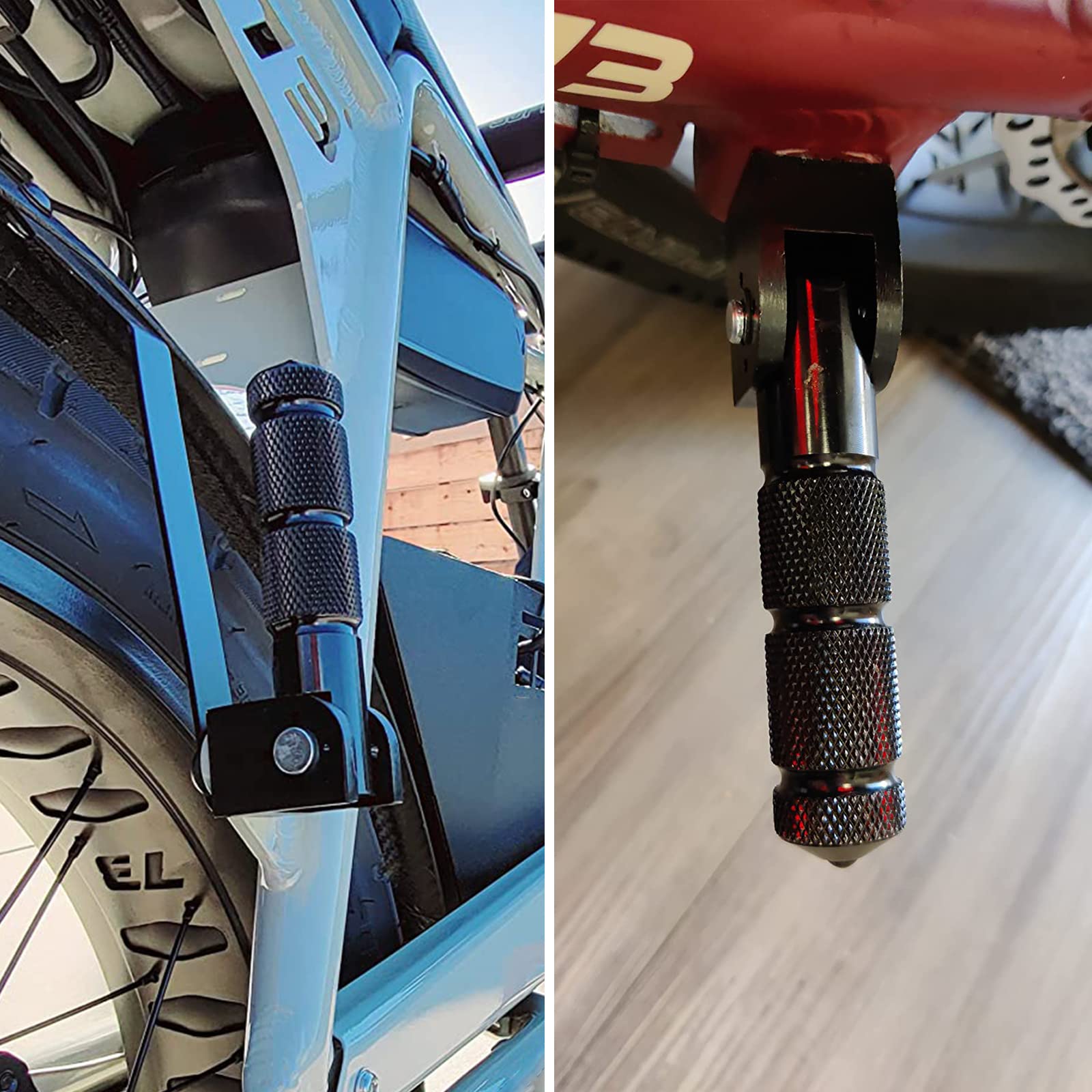XITUADDA 8MM Motorcycle Foot Pegs 2PCS Folding 90 Degree Fixed Footpegs Passenger Pedals for Bicycles Electric Bikes ATV Compati