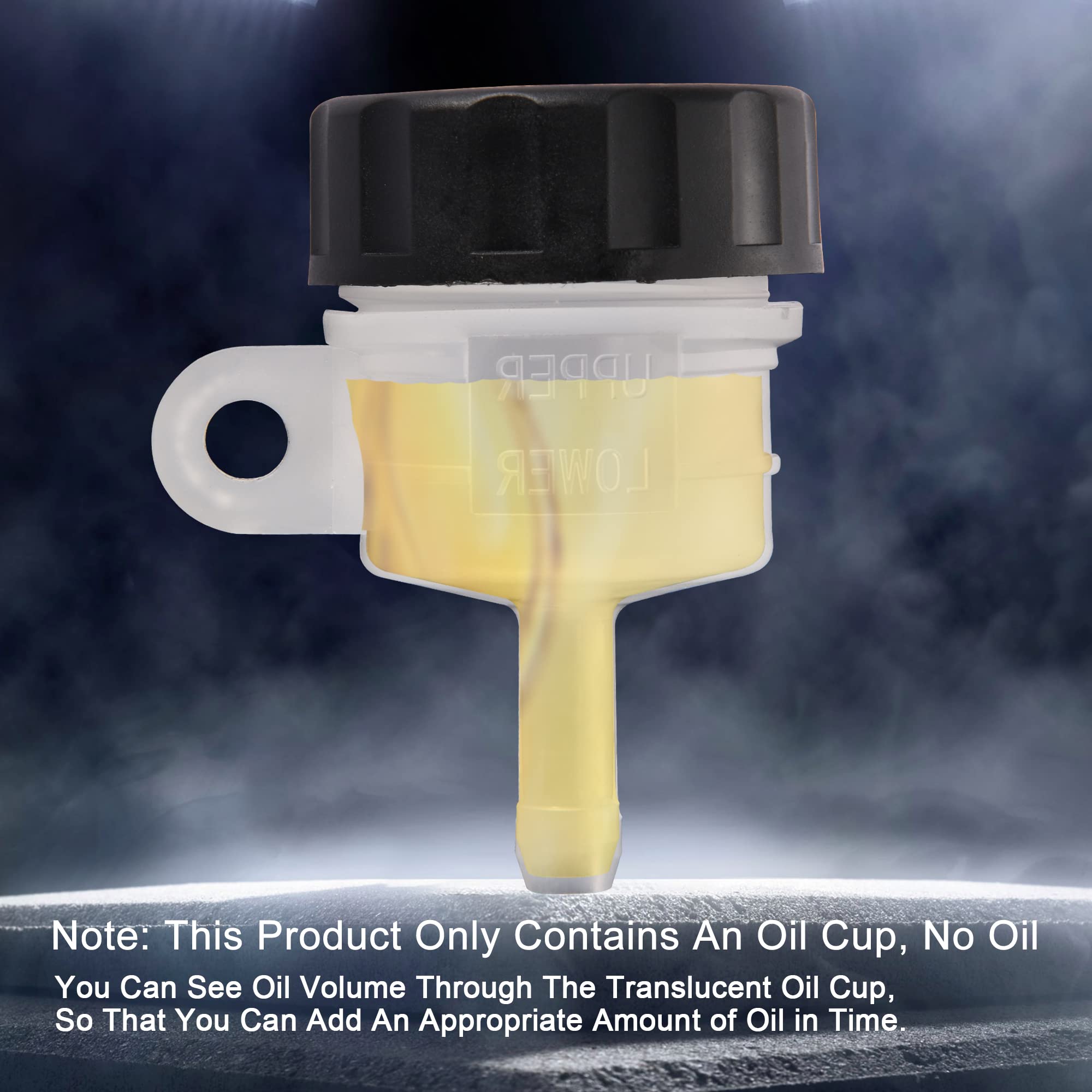 GOOFIT Motorcycle Universal Master Cylinder Rear Brake Clutch Tank Fluid Oil Cup Reservoir Replacement for Kawasaki Suzuki