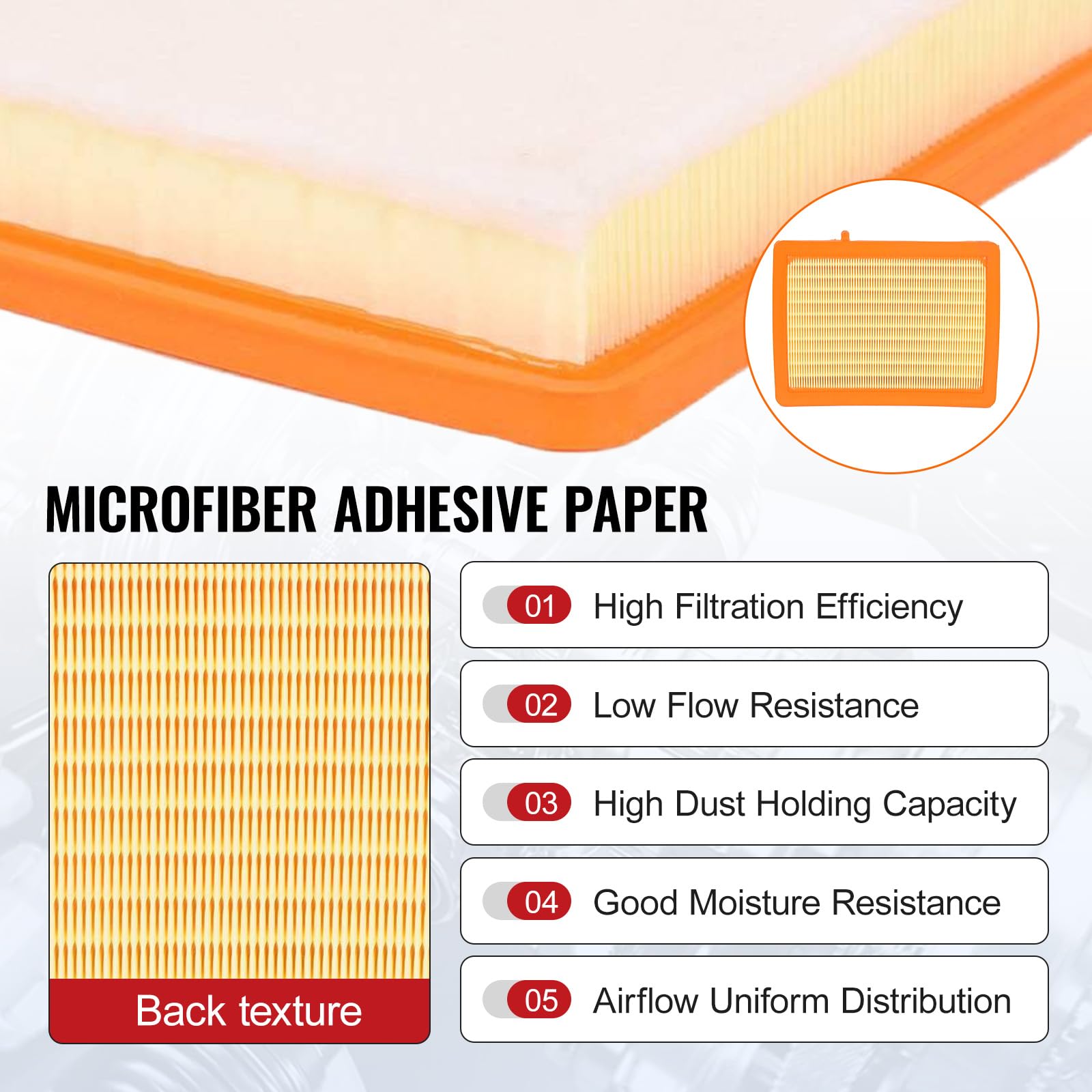 TOPAZ 23279657 Engine Air Filter Compatible With Chevy Equinox GMC Terrain 2018 2019 2020 2021 2022 AF31467 84390002 CA12260