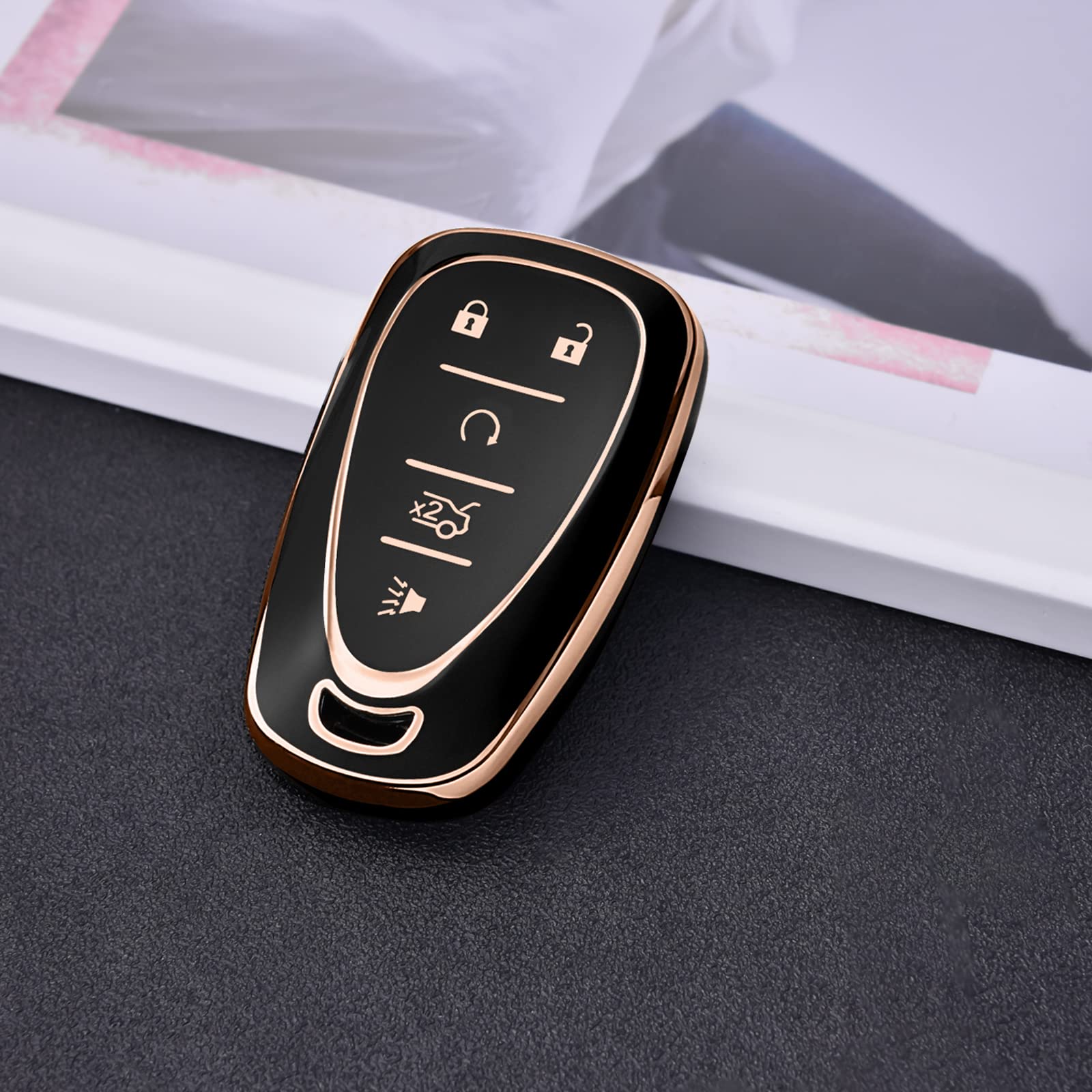 Elohei For Chevy Key Fob Cover Case Tpu Protector Holder For Chevrolet 2020 2019 2018 2017 2016 Chevy Malibu Camaro Cruze Traver