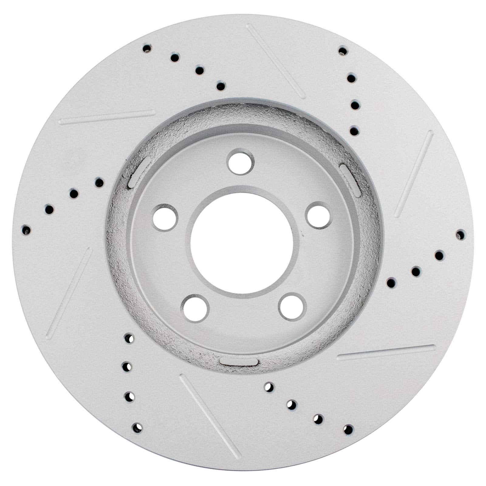 Trq Front Performance Brake Rotors Set Premium G-Coated Cross Drilled & Slotted Compatible With 2003-2011 Ford Crown Victoria Li