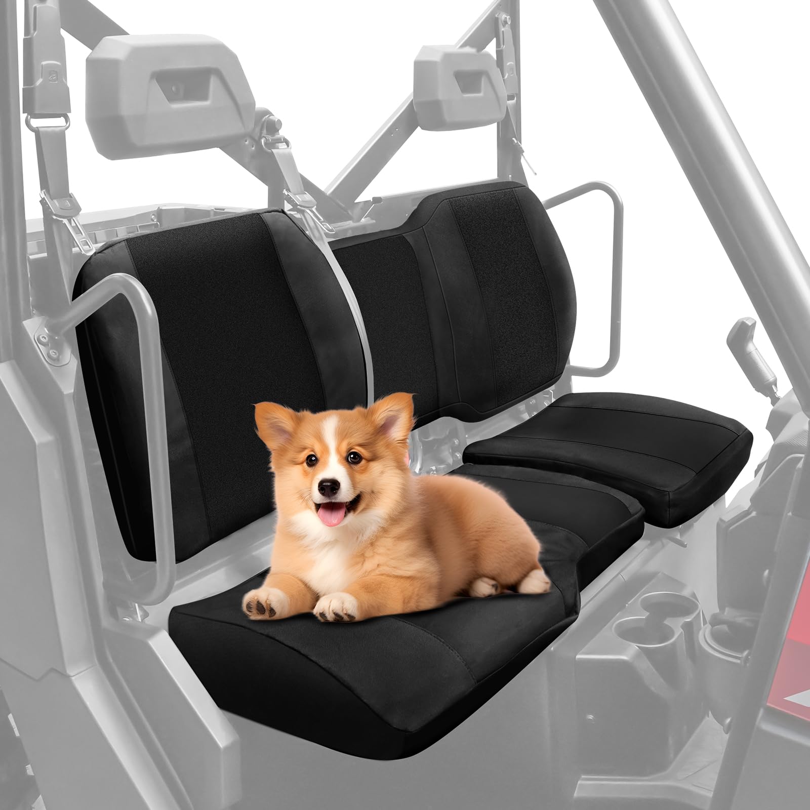 Starknightmt Ranger Seat Cover, Ranger Xp 1000 Accessories Compatible With Polaris Ranger 1000/ Xp 1000/Crew Xp 1000 2018 2019 2020 2021 2022 2023 Water-Repellent Scratch-Resistant Black