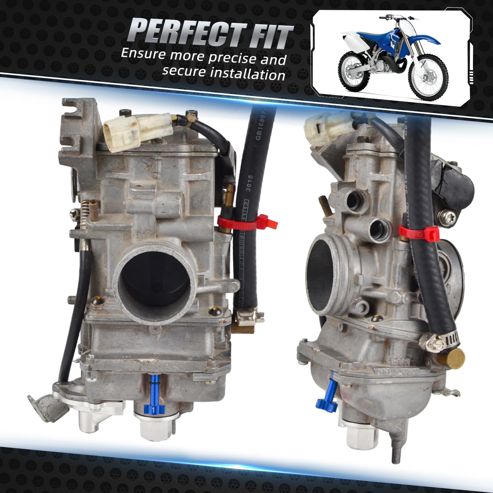NICECNC Blue Universal Aire/Fuel Mixture Screw Adjuster Keihin FCR Carb Motorcycle Compatible with Yamaha Honda Kawasaki Suzuki