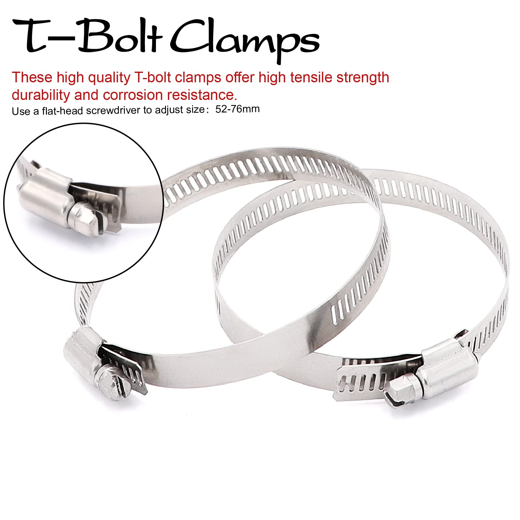 TuoLauthon 90 Degree 2 inch(51mm) Elbow Coupler Hose,4-Ply Reinforced,Length 4 inch(102mm) with 2PCS Clamps for Turbo/Intercoole