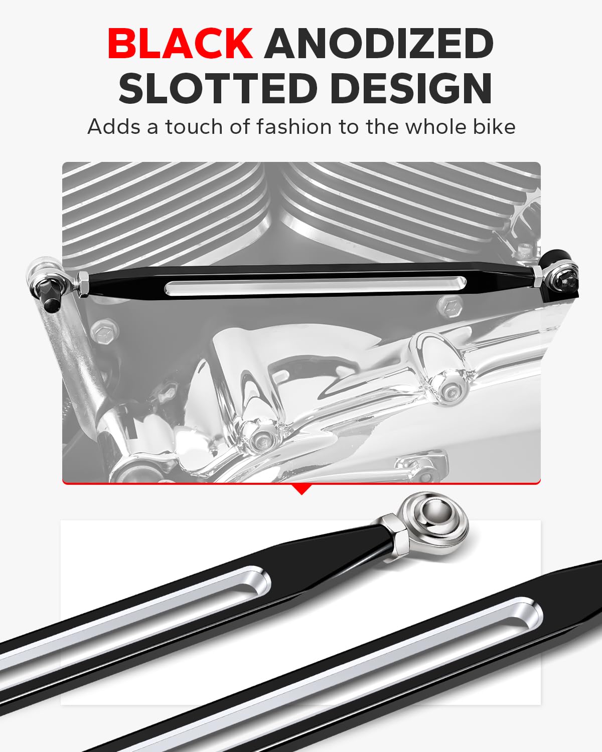 Amazicha Shift Linkage Shifter Compatible for Harley Davidson Electra Glide Street Glide Tour Glides Trikes 1980-2024,Black