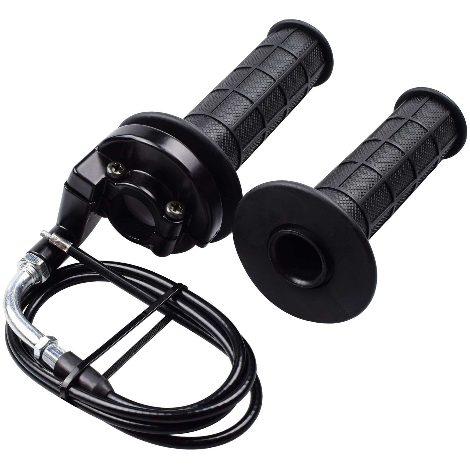 Royitay Twist Throttle Assembly Handle Grips and Throttle Cable Replacement for 50cc 110cc 125cc 150cc 250cc Dirt Bike Quad ATV 