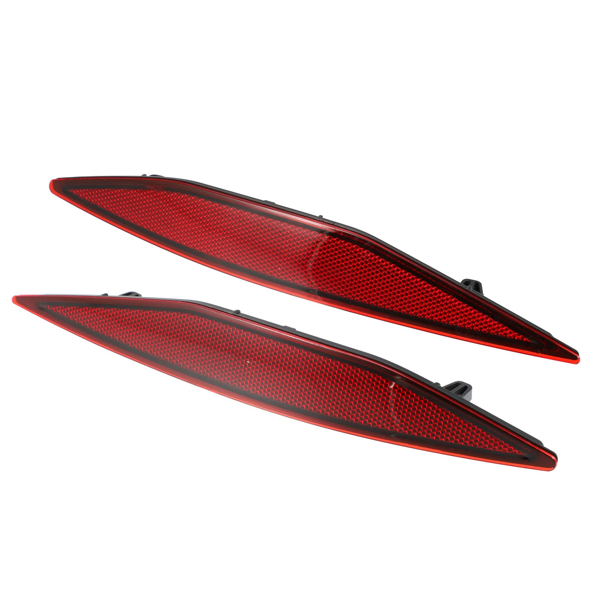 X Autohaux 1 Pair Rear Left Right Bumper Reflector Light Cover 5G0945105 5G0945106 For Volkswagen Golf 1.8L M/T S Hatchback 2015 Red