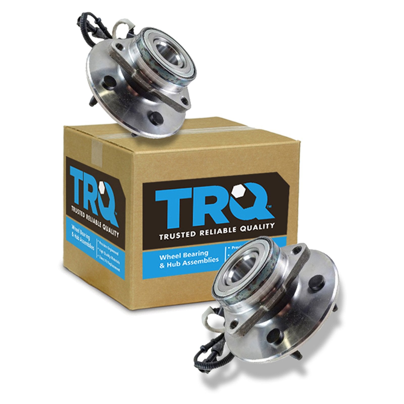 Trq Front Wheel Hub Bearings Assembly Set Compatible With 1997-2000 Ford Expedition 1998-2000 Lincoln Navigator