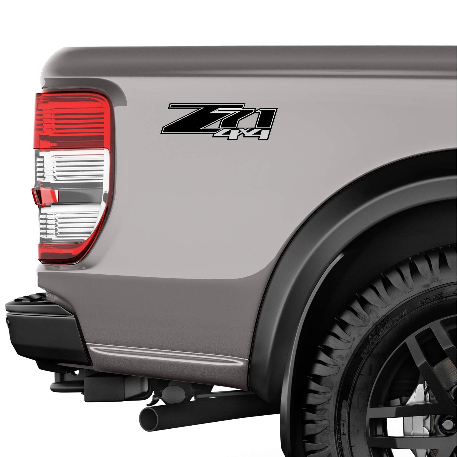 Z71 4X4 Red Black - F - 1500 2500 Hd Stickers (Z71 4X4 Black)