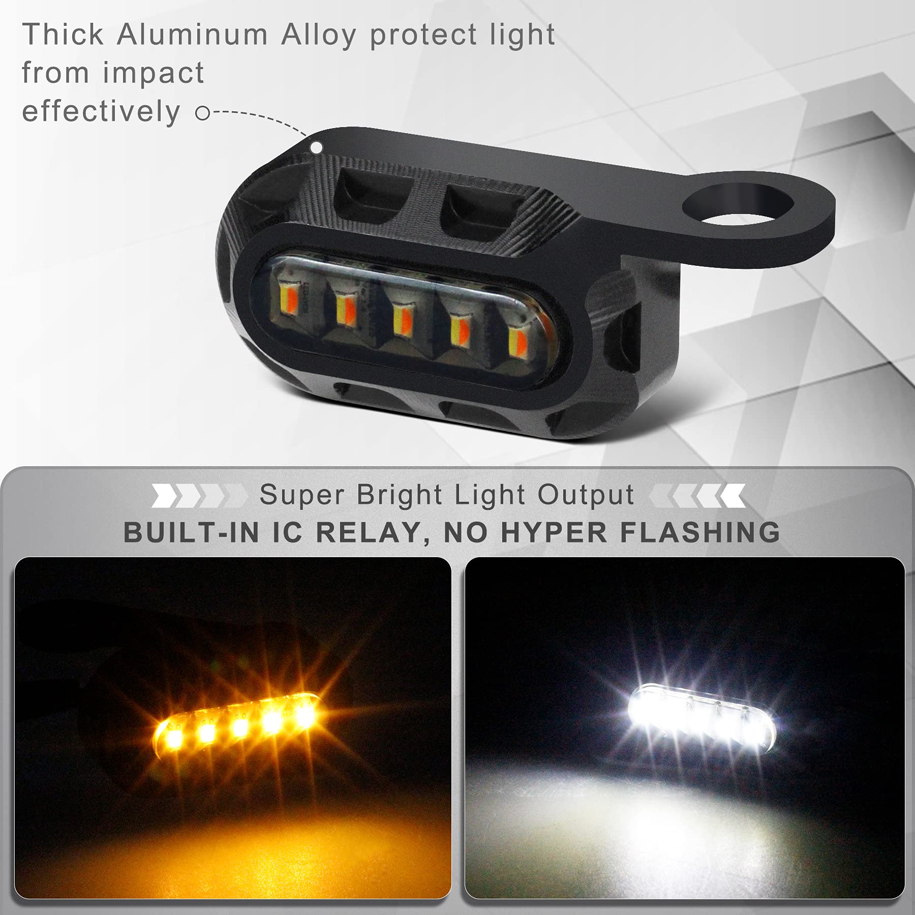 Quasco Led Motorcycle Turn Signals Switchback Mini Blinkers Handlebar Marker Light Compatible With Harley Sportster 1200 Iron 88