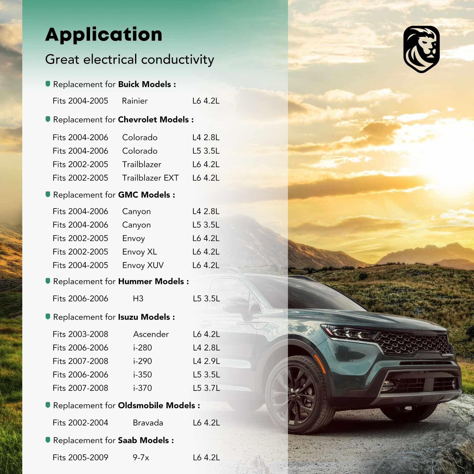 Yhtauto Set Of 5 Ignition Coil Pack Replacement For Chevy Gmc Isuzu Hummer Saab Buick, Trailblazer Colorado Canyon Envoy H3 Ascender I-280 I-290 I-350 Bravada 9-7X 2.8L 2.9L 3.5L 4.2L Replace C1395